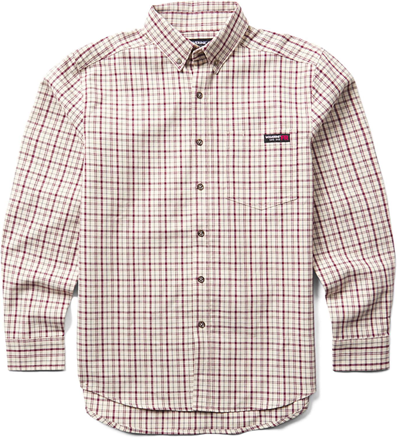 Wolverine Men's Flame Resistant Long Sleeve Twill Button Down Shirt