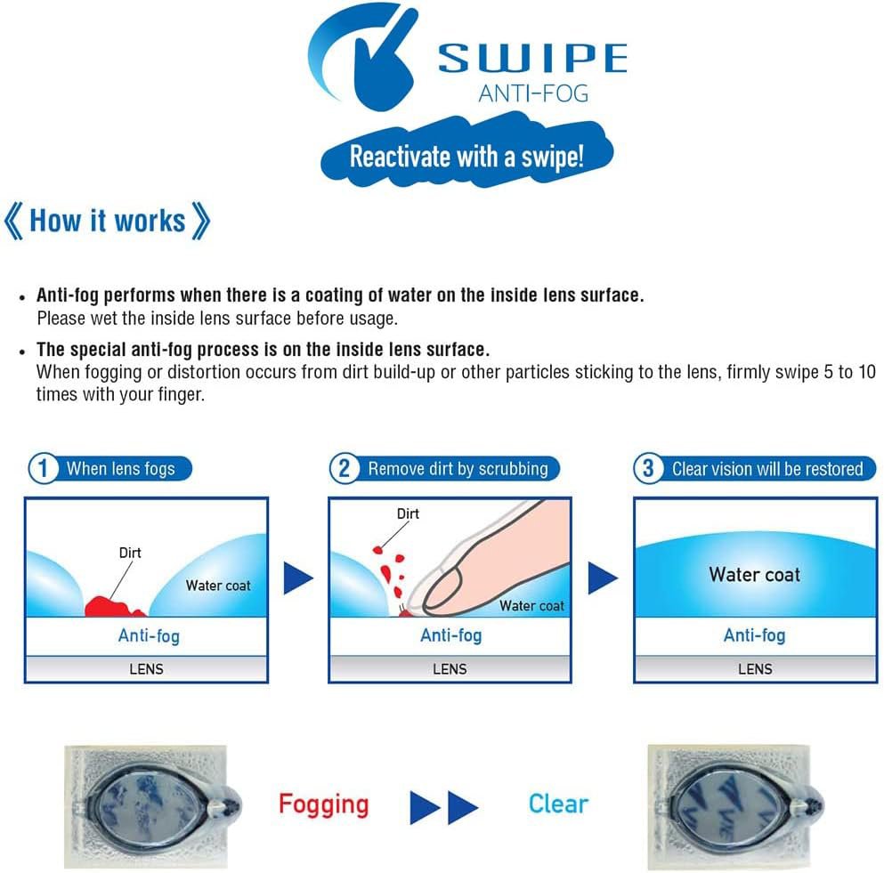 View Adults' AILE SWIPE Antifog Racing Swim Goggles                                                                              - view number 4