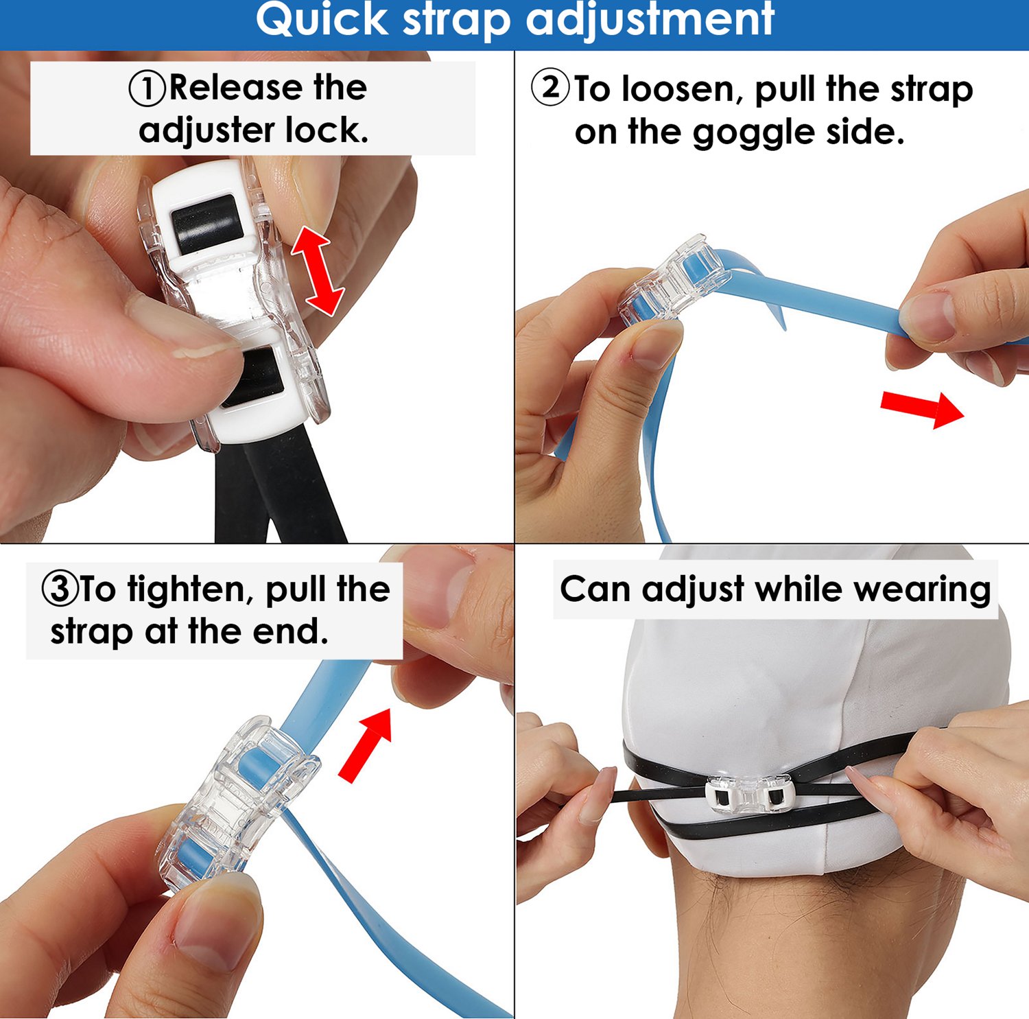 View Adults' AILE SWIPE Antifog Racing Swim Goggles                                                                              - view number 2