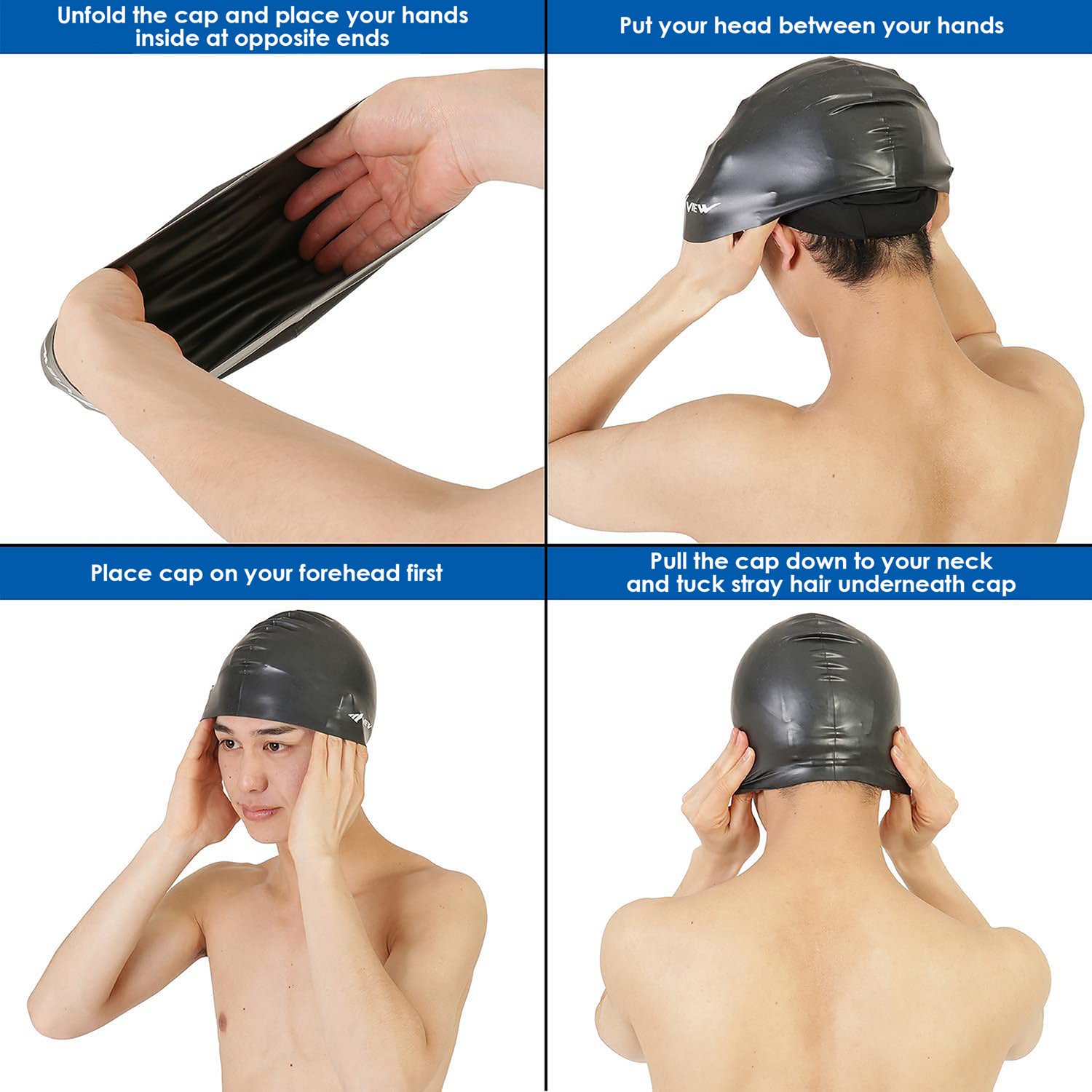 View Silicone Swim Cap                                                                                                           - view number 3
