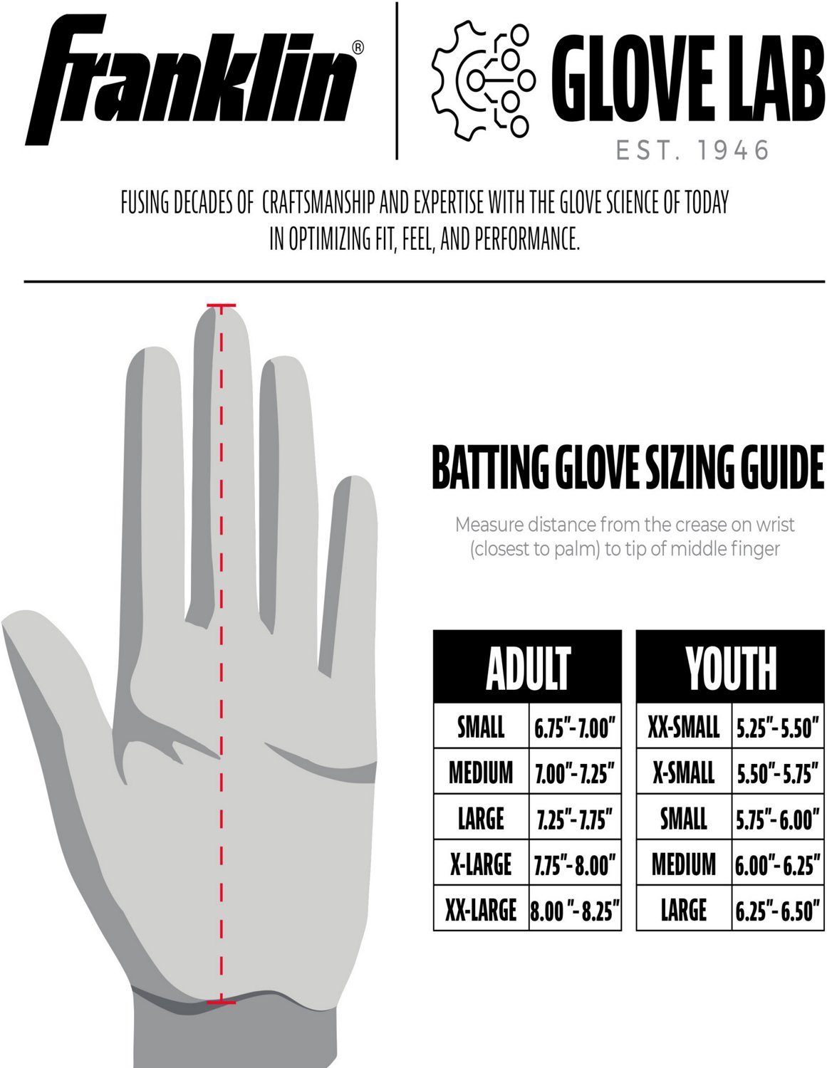 Franklin Youth CFX Pro Chrome Batting Gloves                                                                                     - view number 6