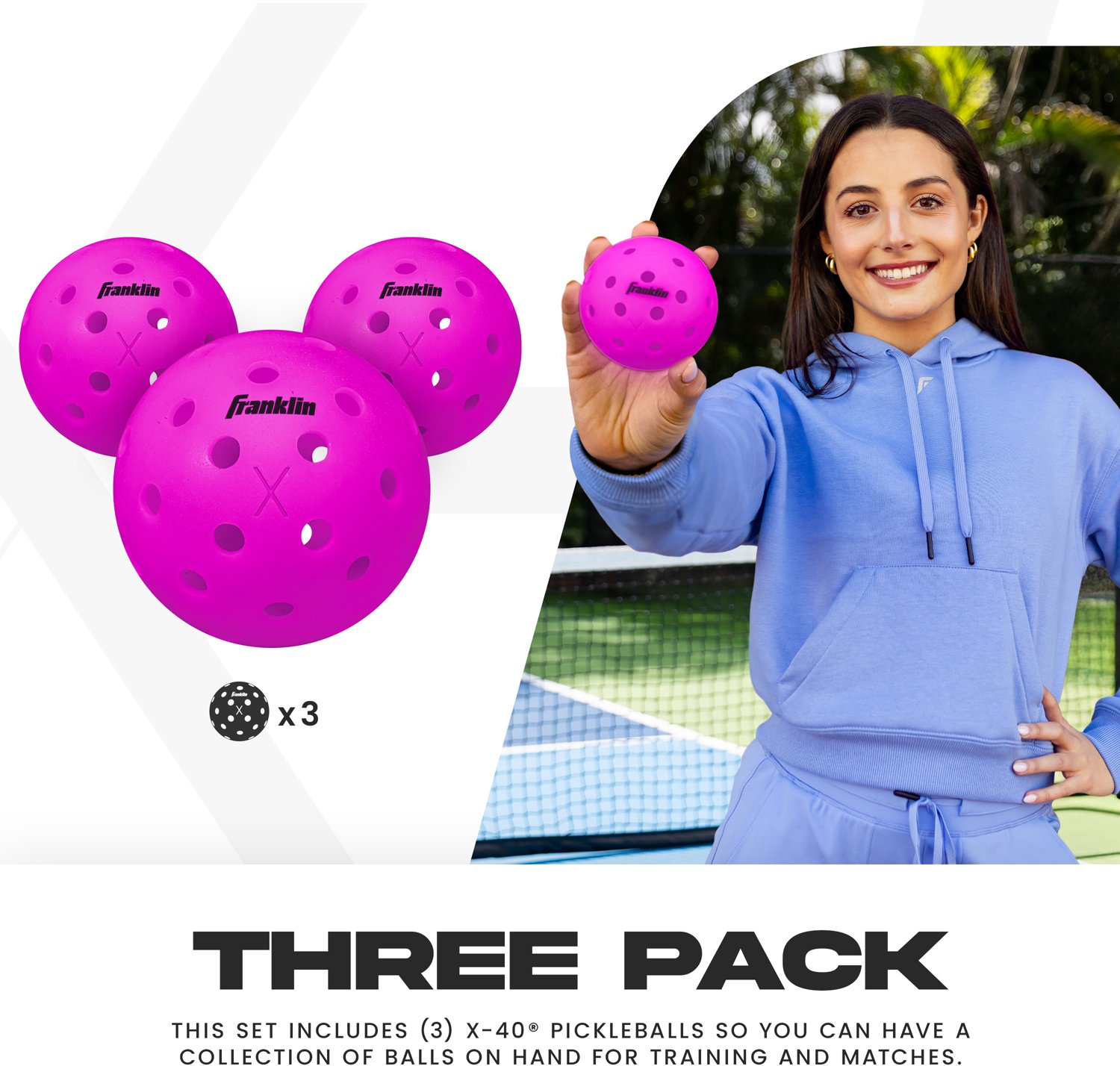 Franklin X-40 Performance Outdoor Pickleball Balls                                                                               - view number 2