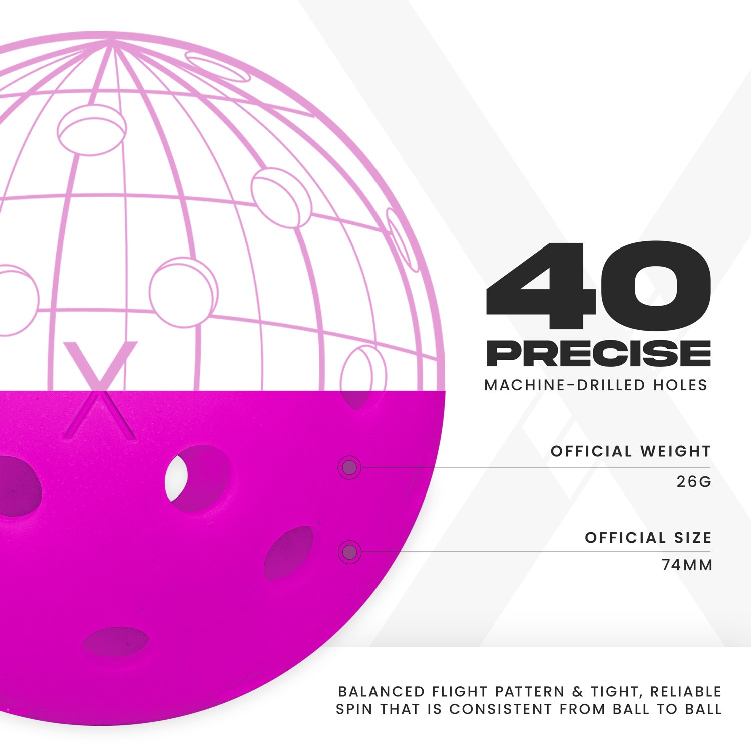 Franklin X-40 Performance Outdoor Pickleball Balls                                                                               - view number 3