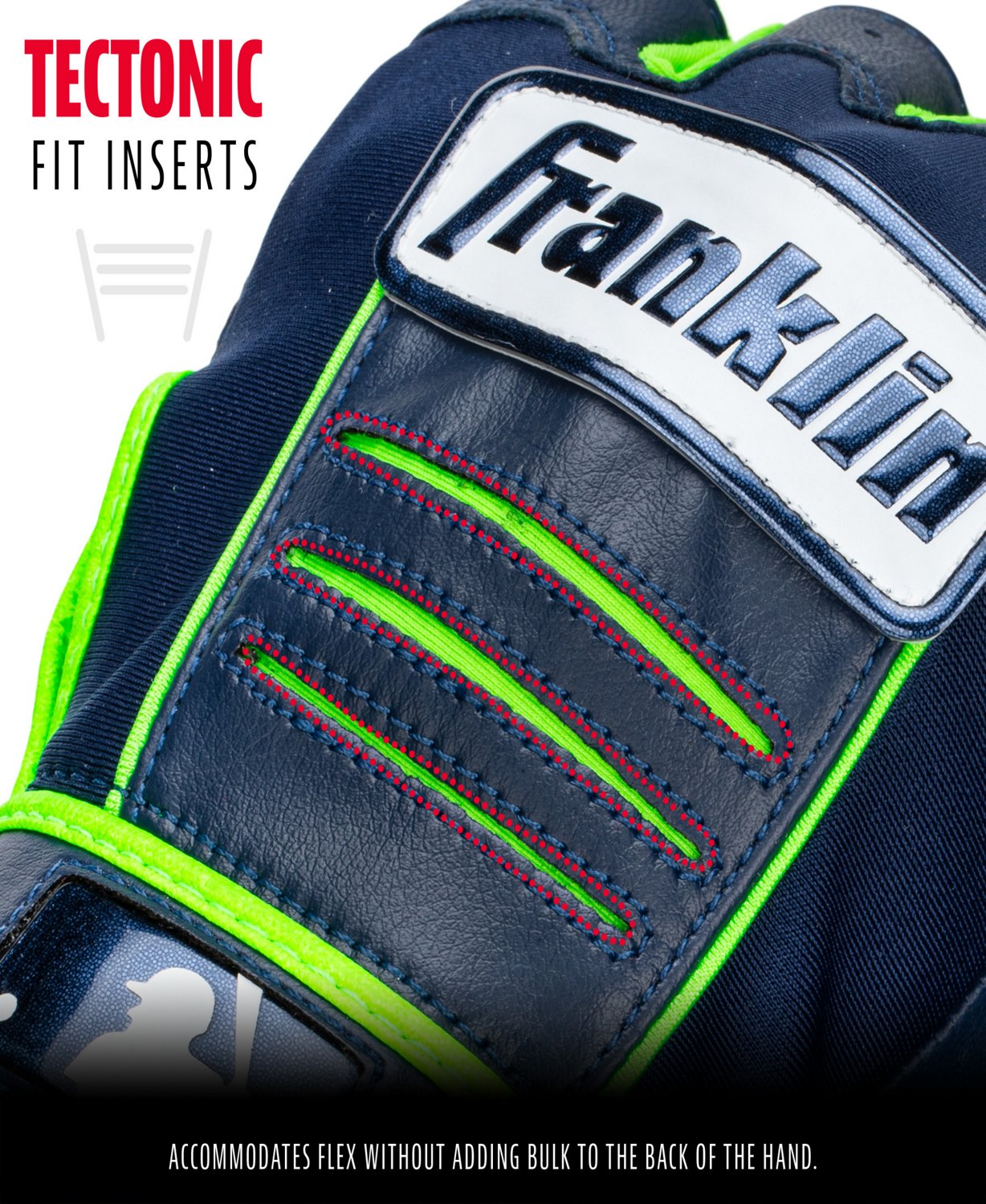 Franklin Sports Youth CFX Pro MLB Baseball Batting Gloves                                                                        - view number 4