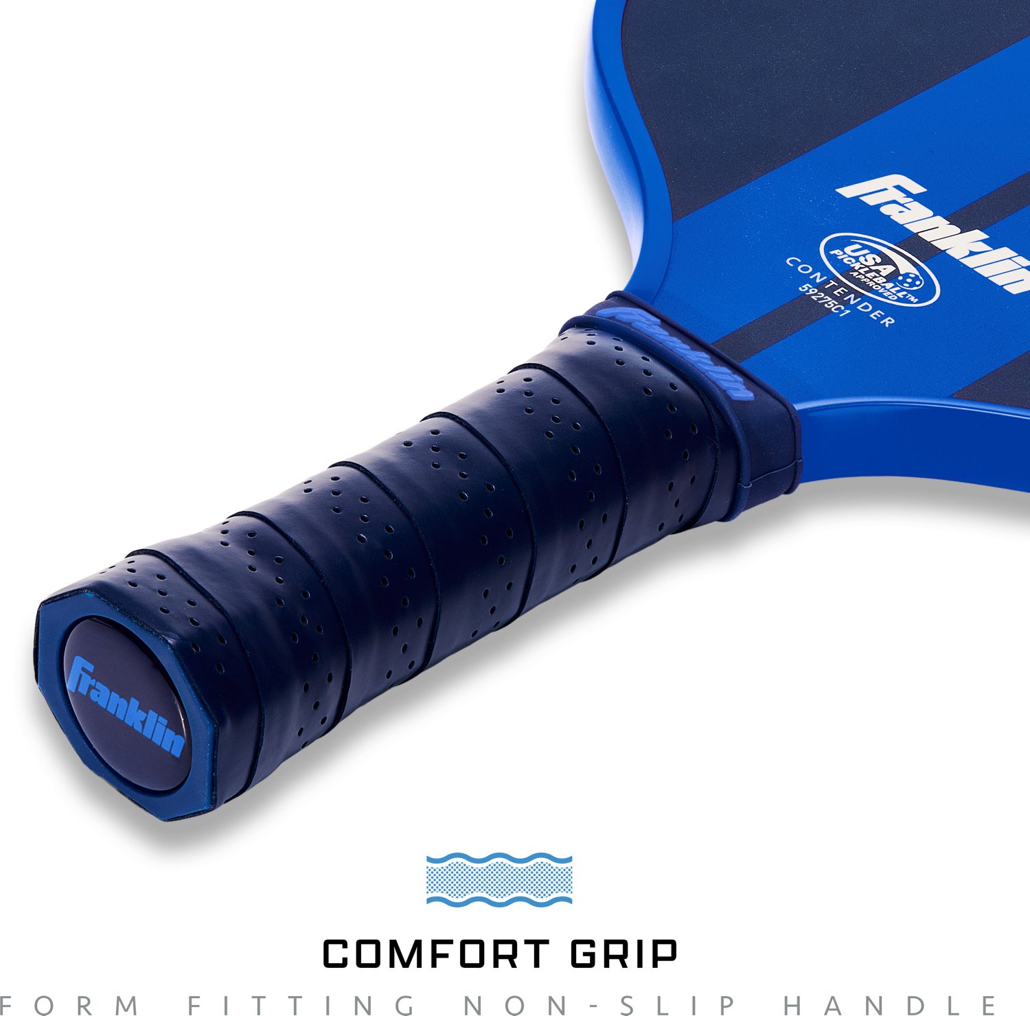 Franklin Sports Pickleball Paddle - Polypropylene Pickleball Paddle - USA Pickleball (USAP) Approved - Navy/Green - view number 7