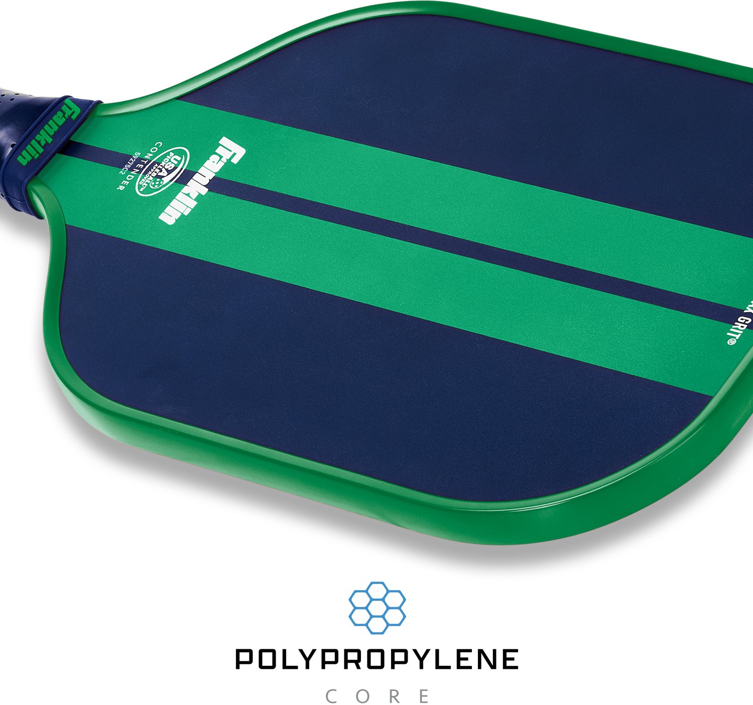 Franklin Sports Pickleball Paddle - Polypropylene Pickleball Paddle - USA Pickleball (USAP) Approved - Navy/Green - view number 5
