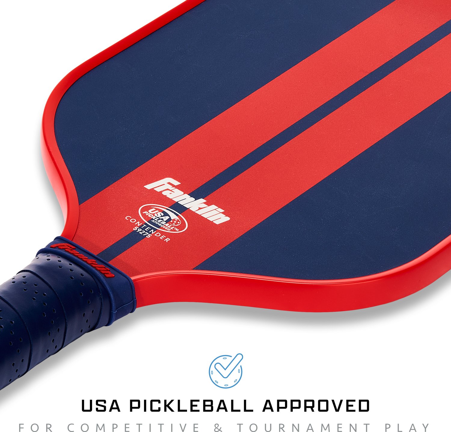 Franklin Sports Pickleball Paddle - Polypropylene Pickleball Paddle - USA Pickleball (USAP) Approved - Navy/Green - view number 4