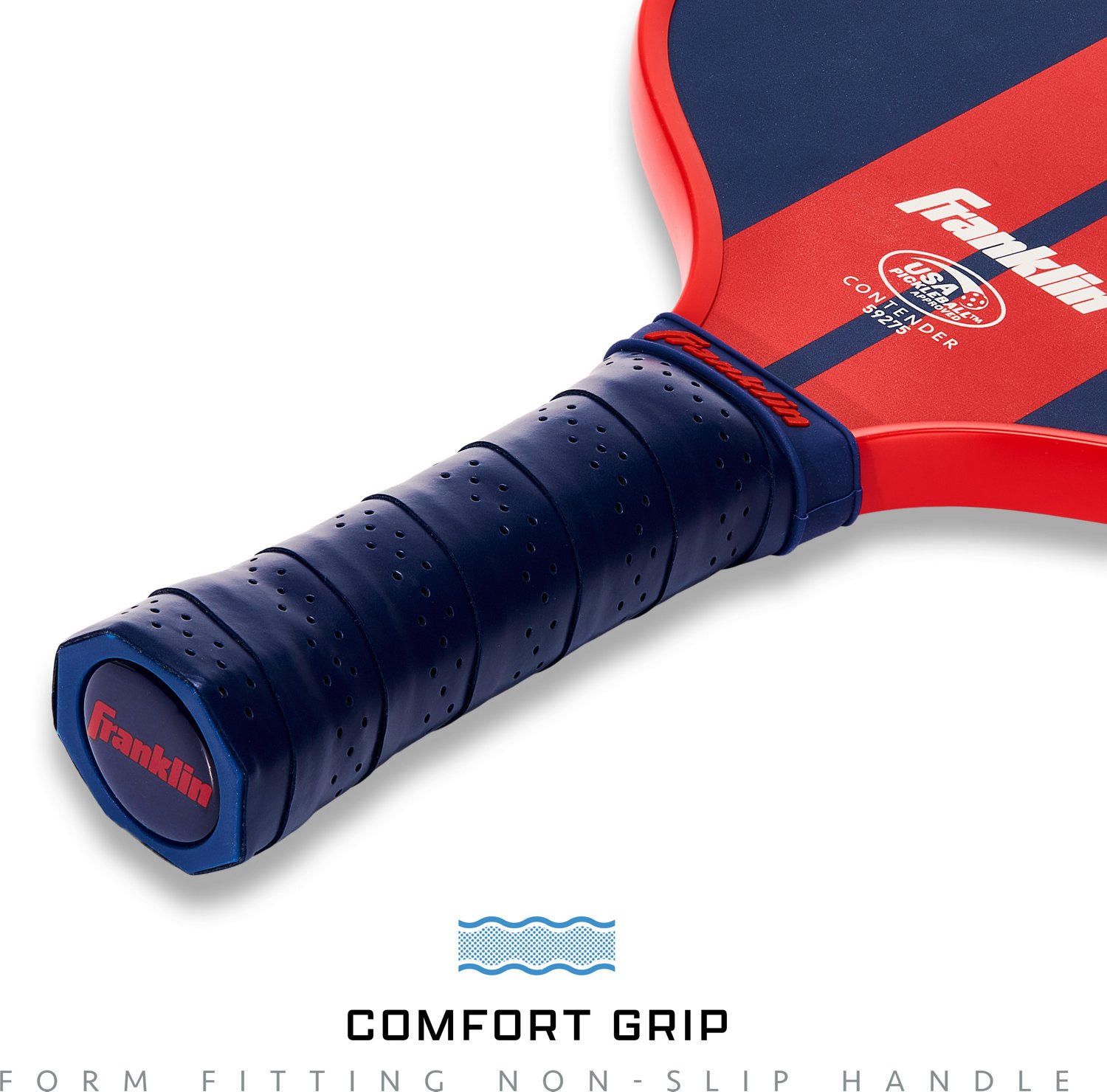 Franklin Sports Pickleball Paddle - Polypropylene Pickleball Paddle - USA Pickleball (USAP) Approved - Navy/Green - view number 7