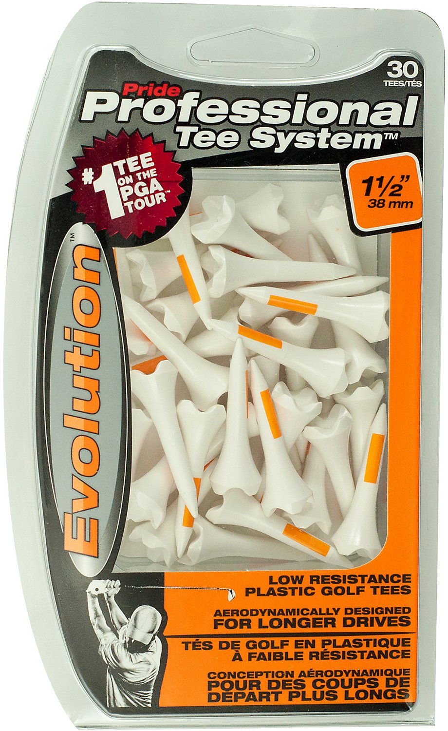 Pride PTS Evolution 1.5 in Wood Tees 2-Pack                                                                                      - view number 3