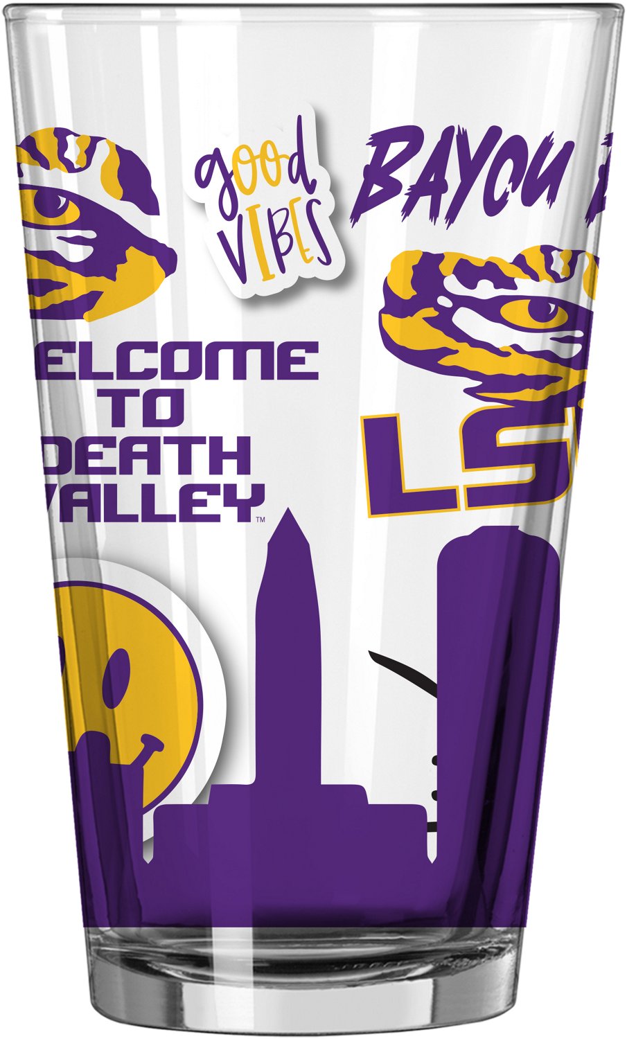 Logo Brands LSU Tigers Native 16 oz. Pint Glass Cup - view number 2