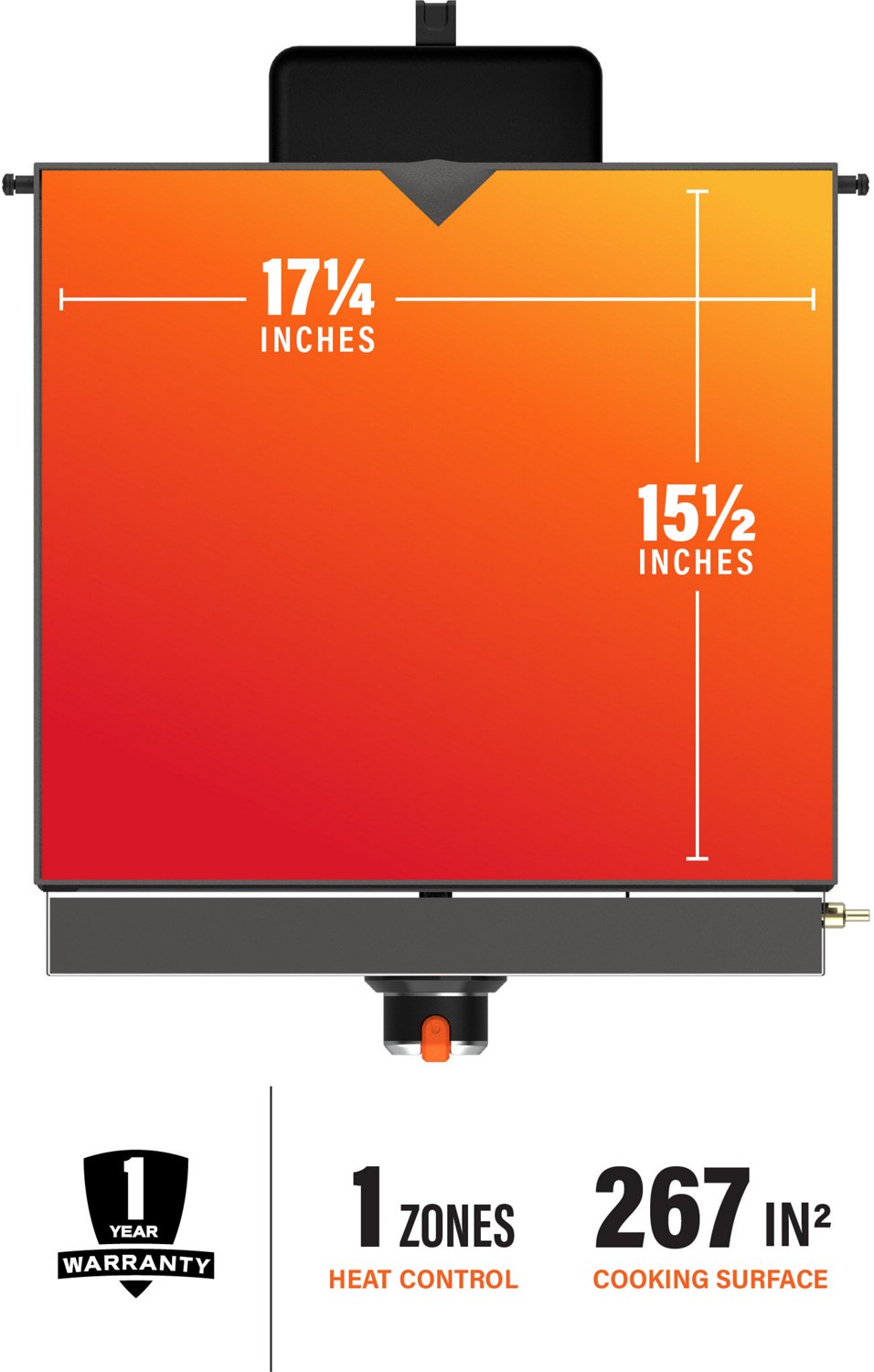 Blackstone Original 17 in Tabletop Griddle with Hood - view number 4