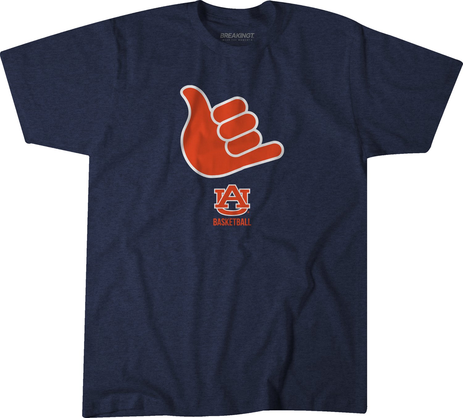 BreakingT Men's Auburn Tigers Basketball Hand Sign Short Sleeve T-shirt - view number 2