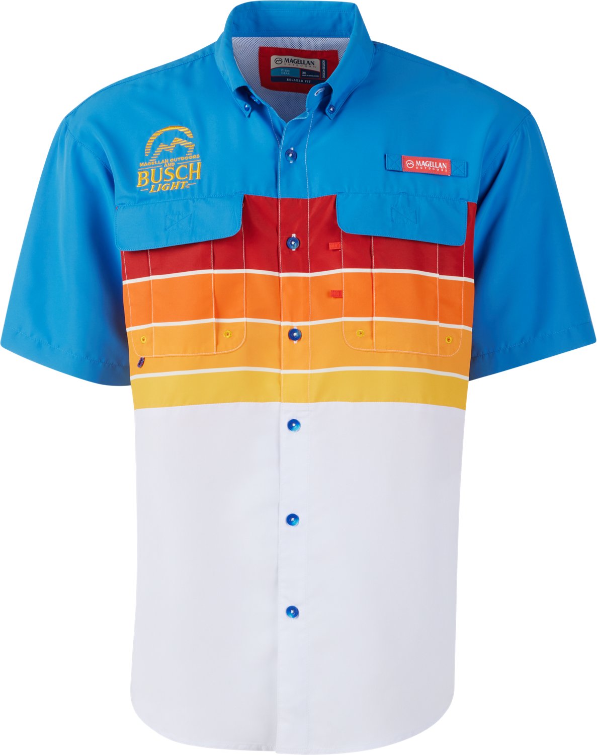 Magellan Outdoors Men's Laguna Madre Busch Light Fishing Shirt