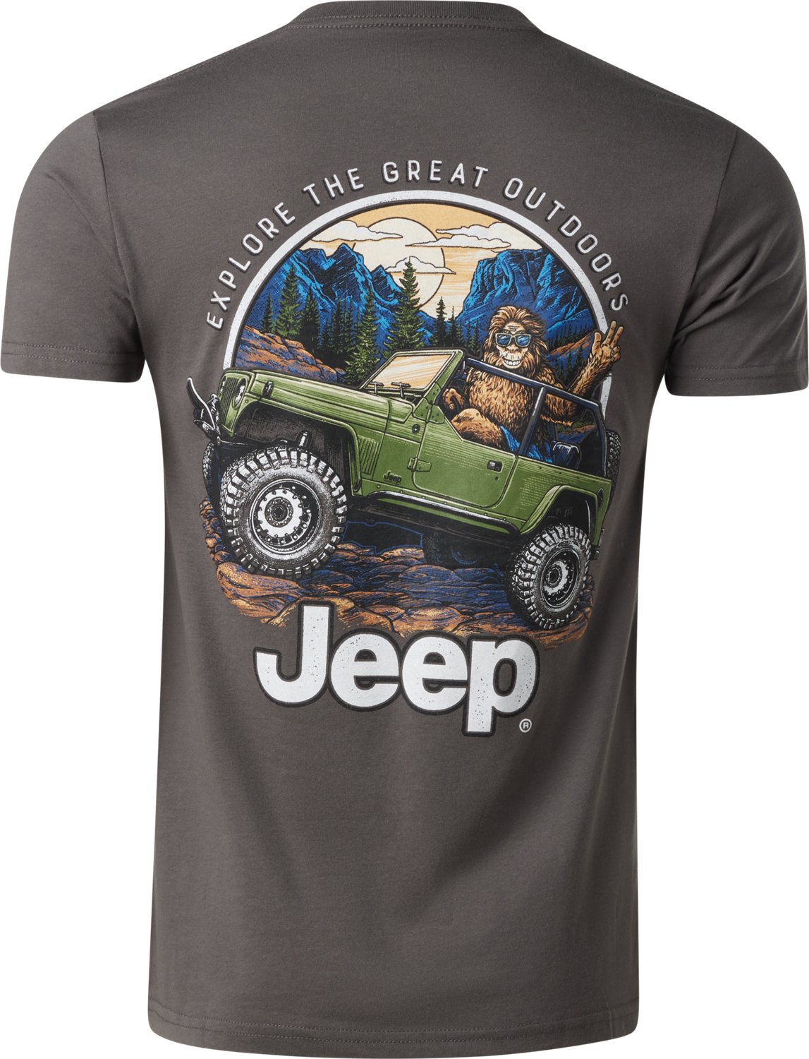 [JEEP]★24SS★Basic Fit Classic Border Short Sleeve T-shirt Buck Wear 3074HGYSM: Jeep USA Labs Ss Tee - 4Oz, Heather