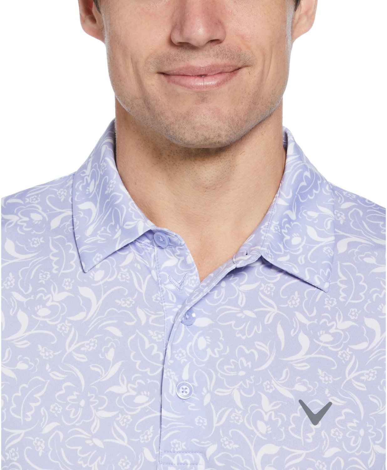 Callaway Men's Floral Print Short Sleeve Polo Shirt - view number 3