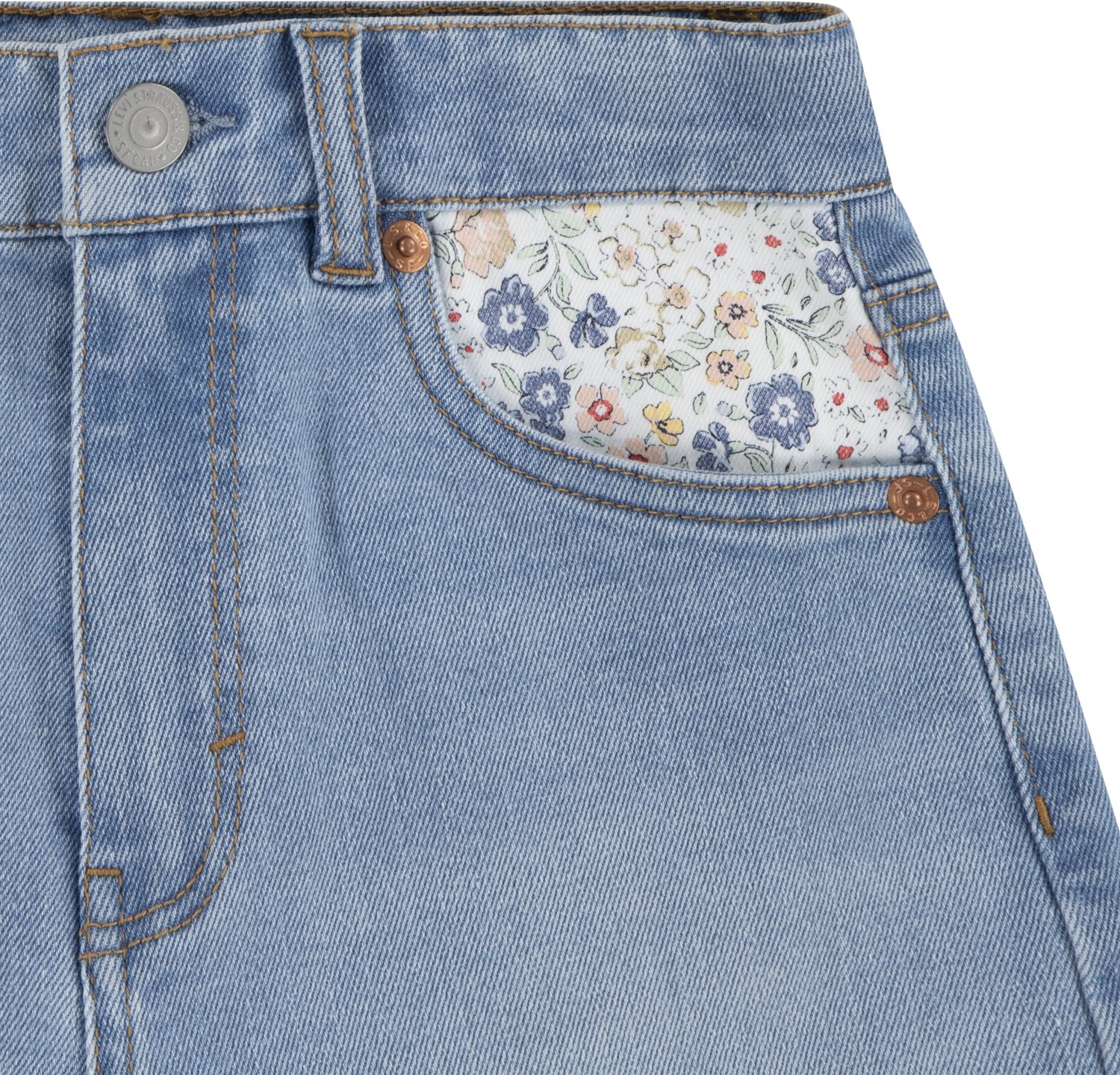 Levi's Girls' Print Block Mom Shorts 3 in - view number 7