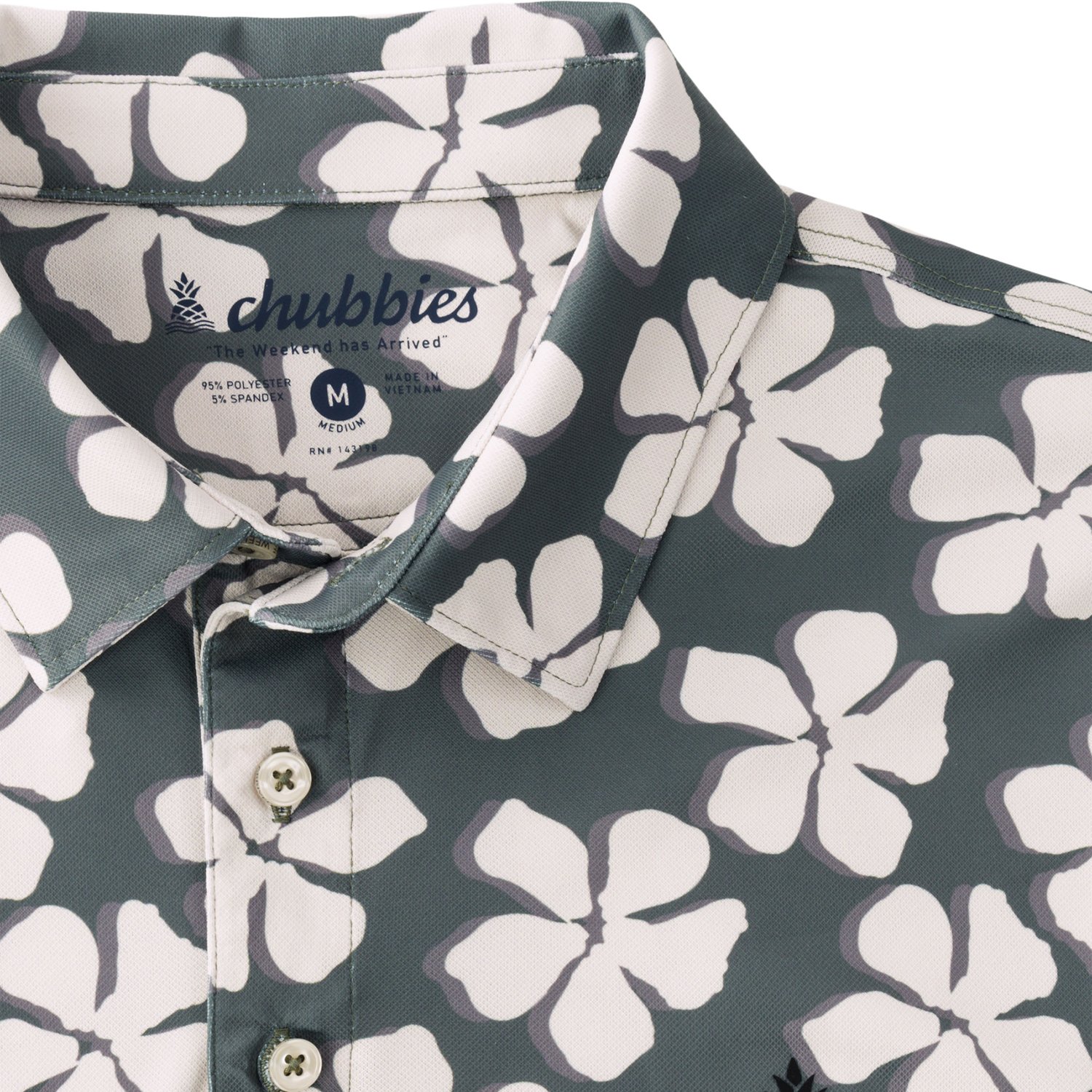 Chubbies Men's The Daisy Chain Range Polo Shirt - view number 6