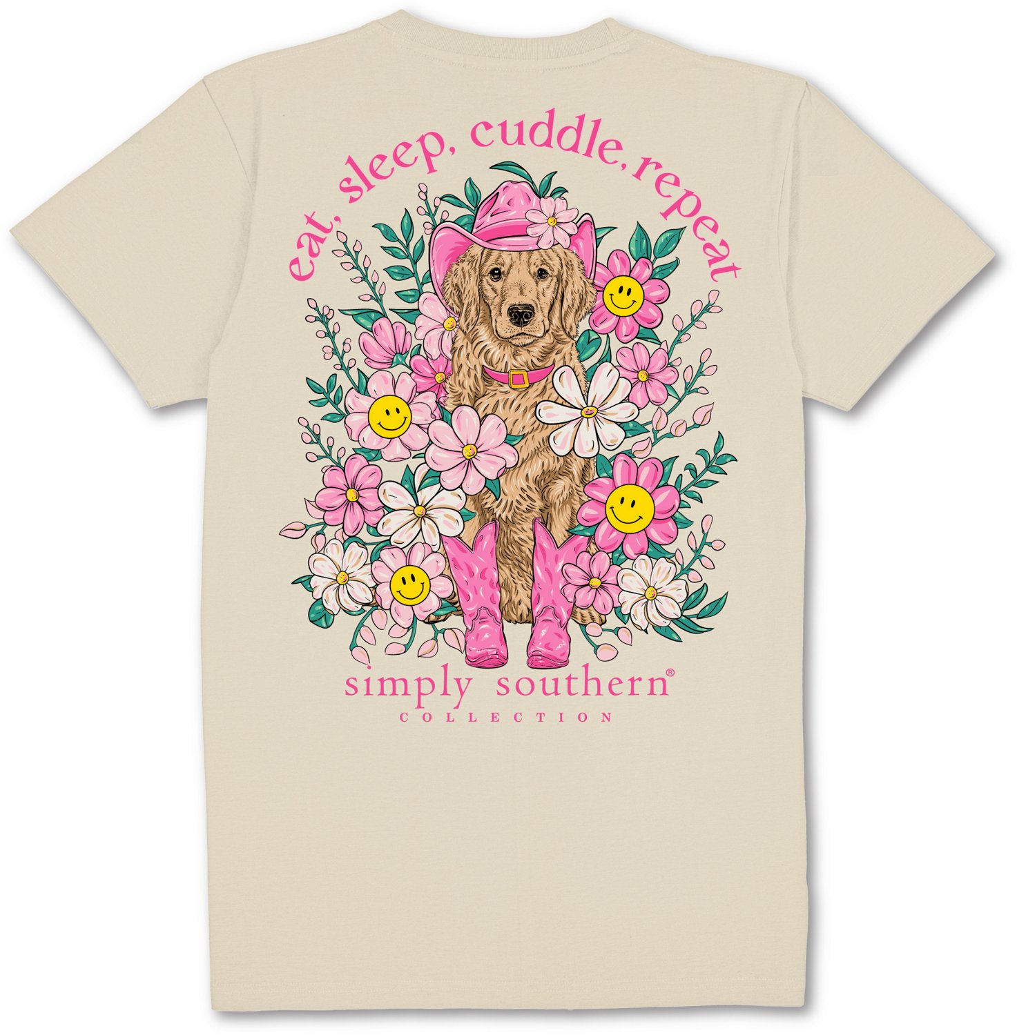 Simply Southern Girls' Floral Cow Dog Graphic T-shirt - view number 3