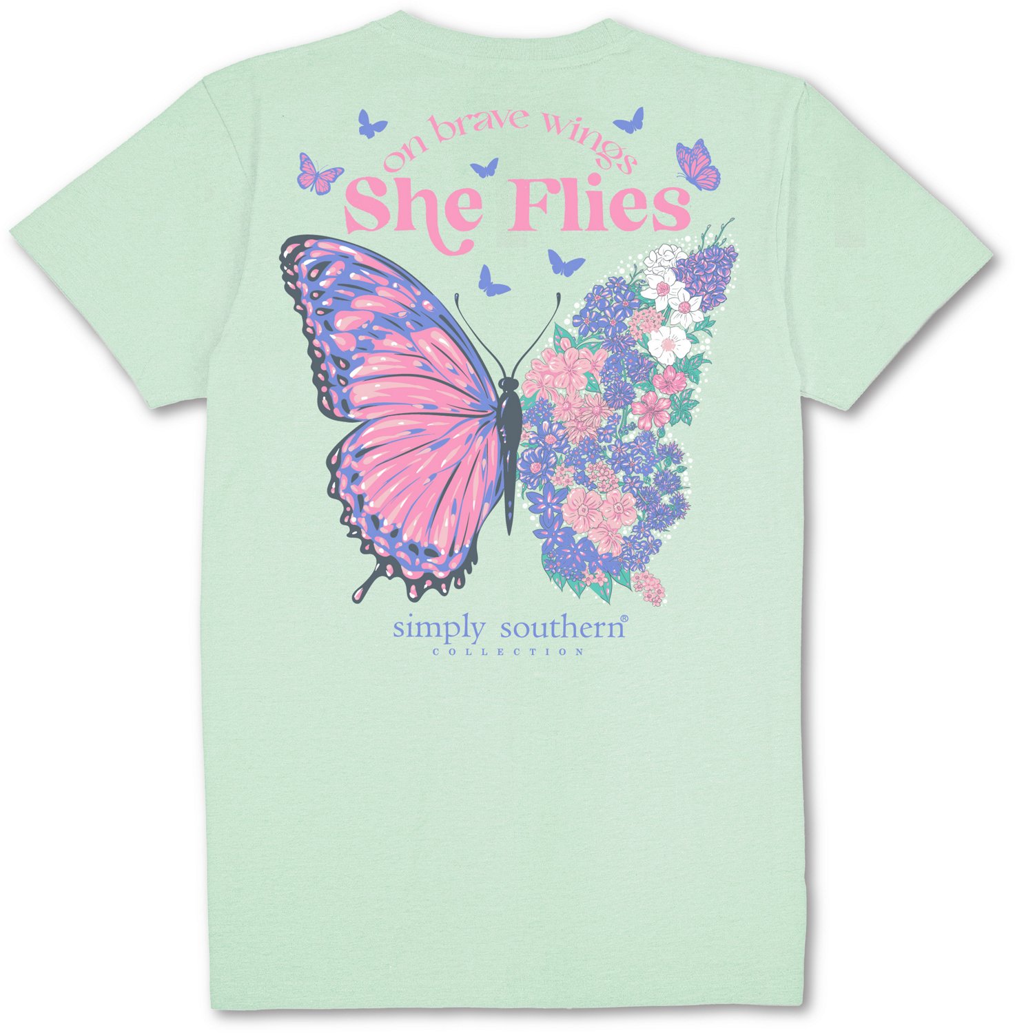 Simply Southern Girls' Butterfly Wings Graphic T-shirt - view number 3