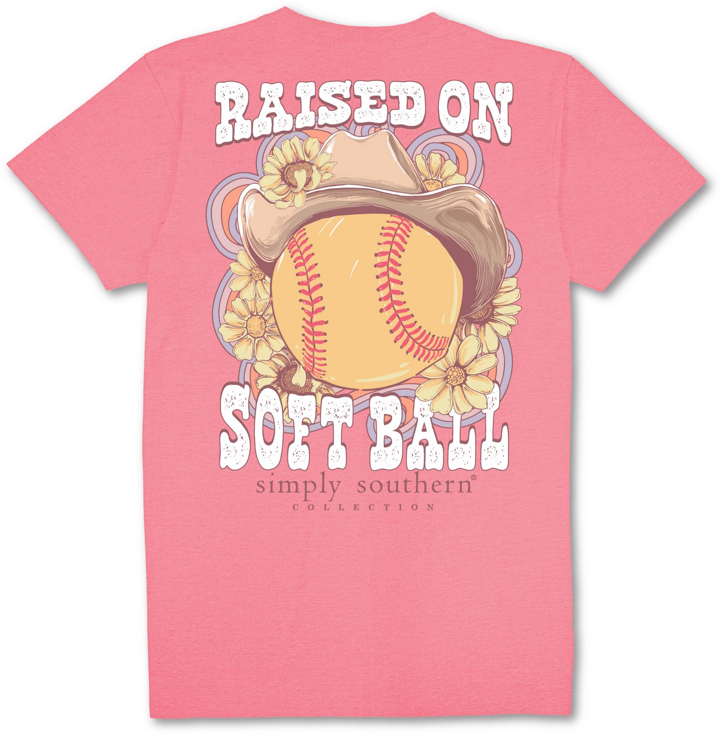 Simply Southern Girls' Softball Raised Graphic T-shirt - view number 3