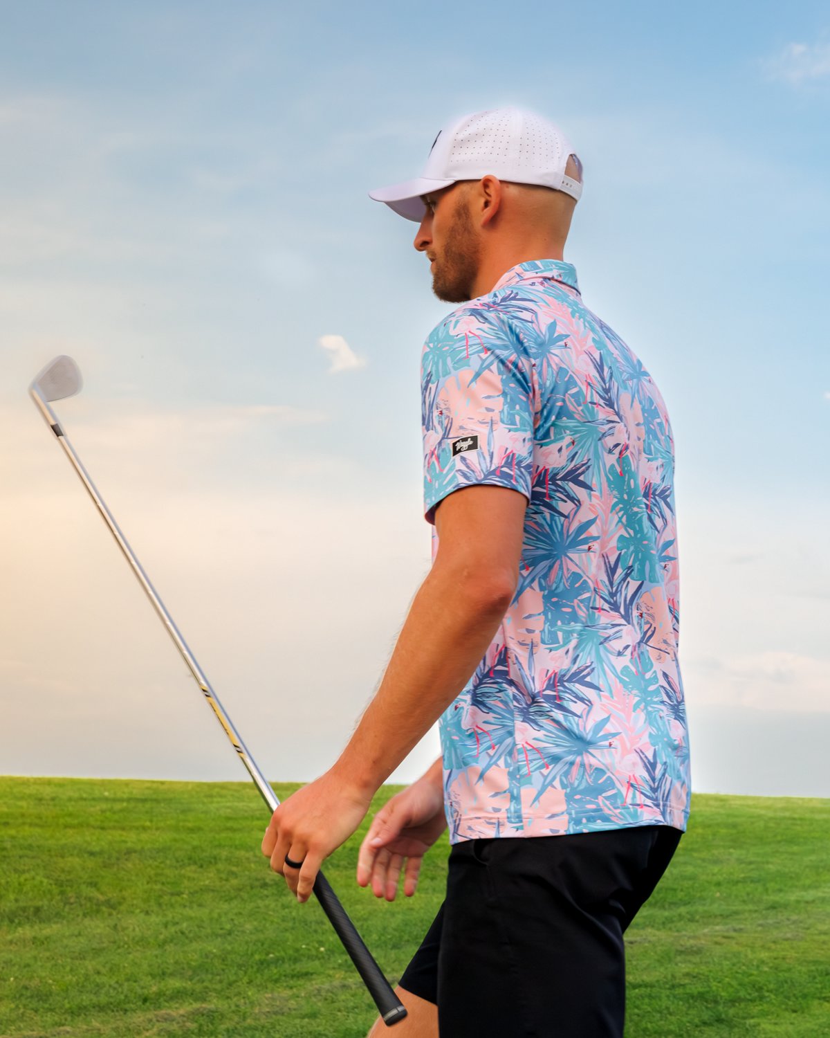 Waggle Men's Fairway Flamingle Polo Shirt - view number 7