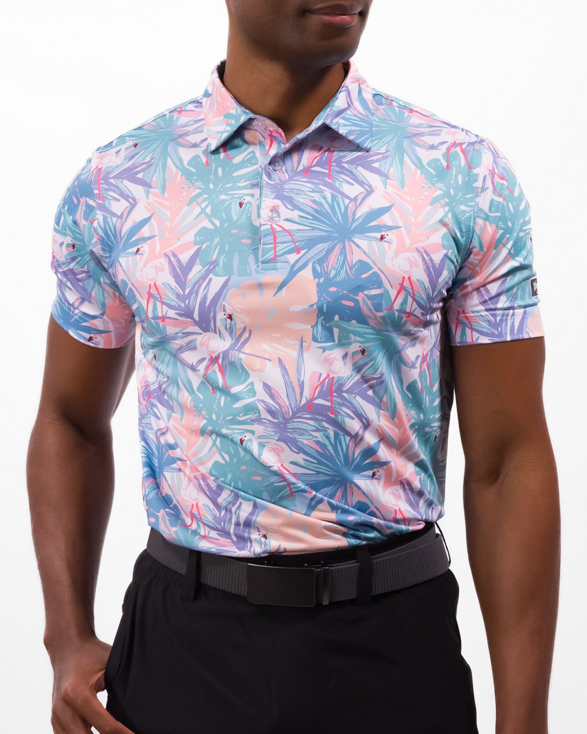Waggle Men's Fairway Flamingle Polo Shirt - view number 3