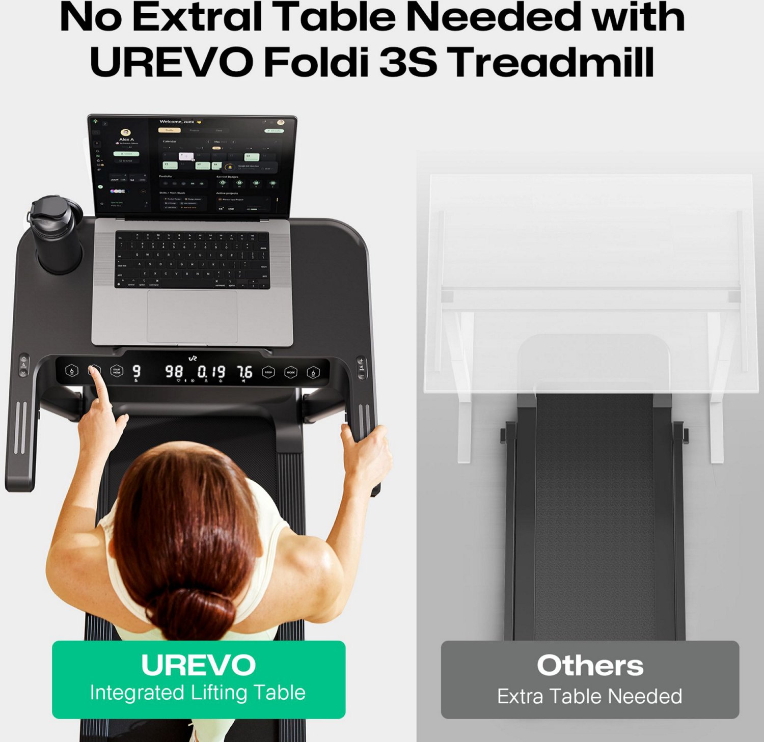 UREVO Foldi 3S Treadmill - view number 4