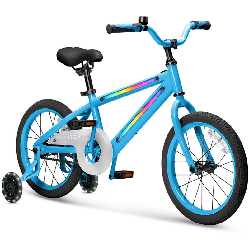 Jetson Kids' Light Rider 16 in Light-Up Bike Blue - Boys Bikes at Academy Sports