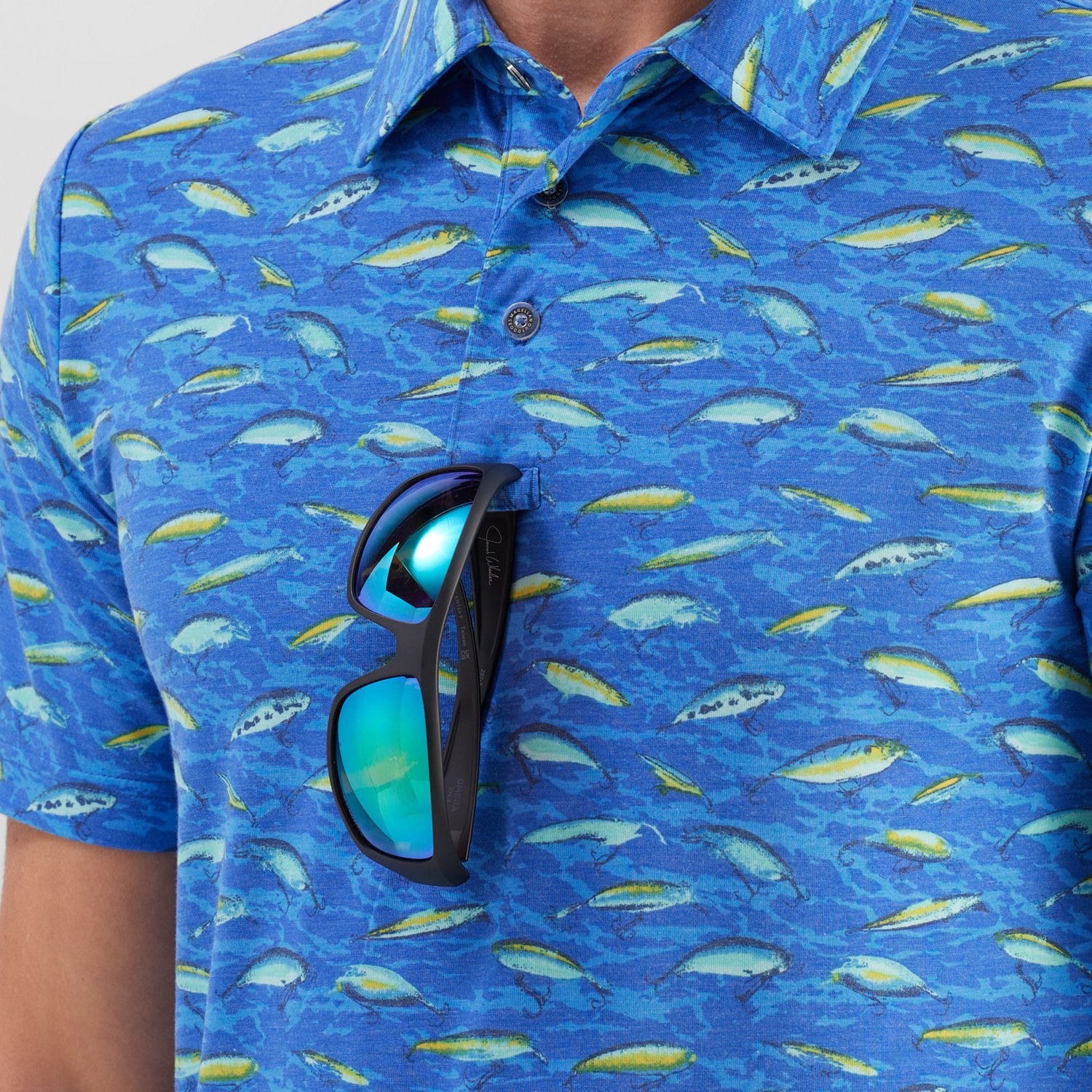 Magellan Outdoors Men's Pro Jacob Wheeler Angler Printed Polo Shirt