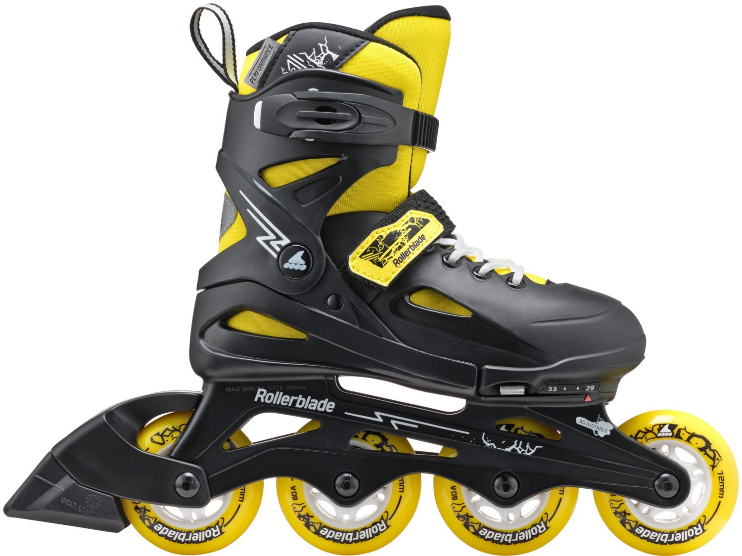 Rollerblade Kids' Fury Adjustable Fitness Inline Skates                                                                          - view number 3