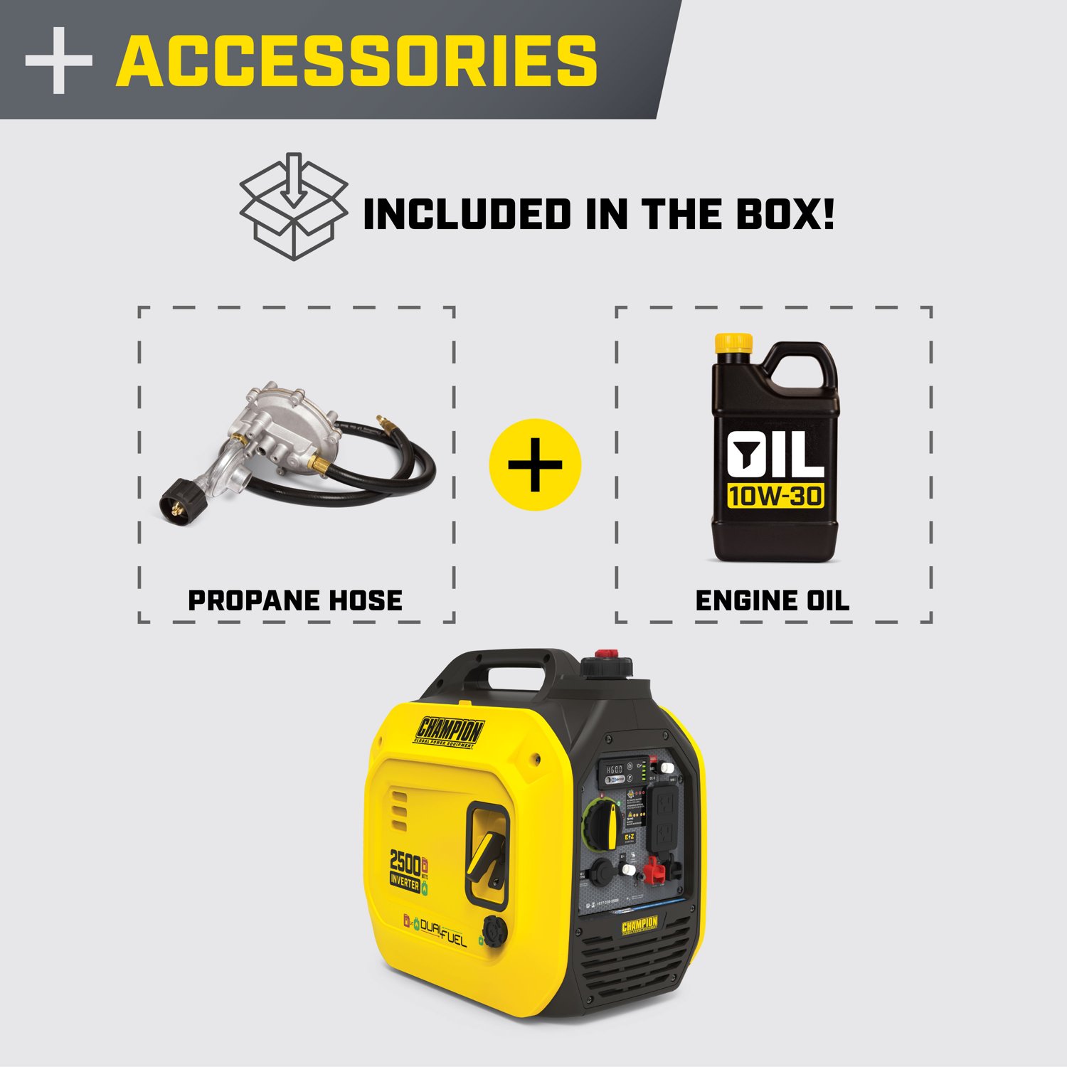 Champion Power Equipment 2,500W Dual Fuel Portable Inverter Generator - view number 4