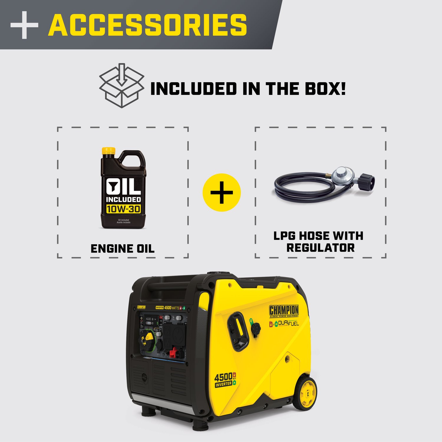 Champion Power Equipment 4,500W Electric Start Dual Fuel RV Ready Inverter Generator - view number 4