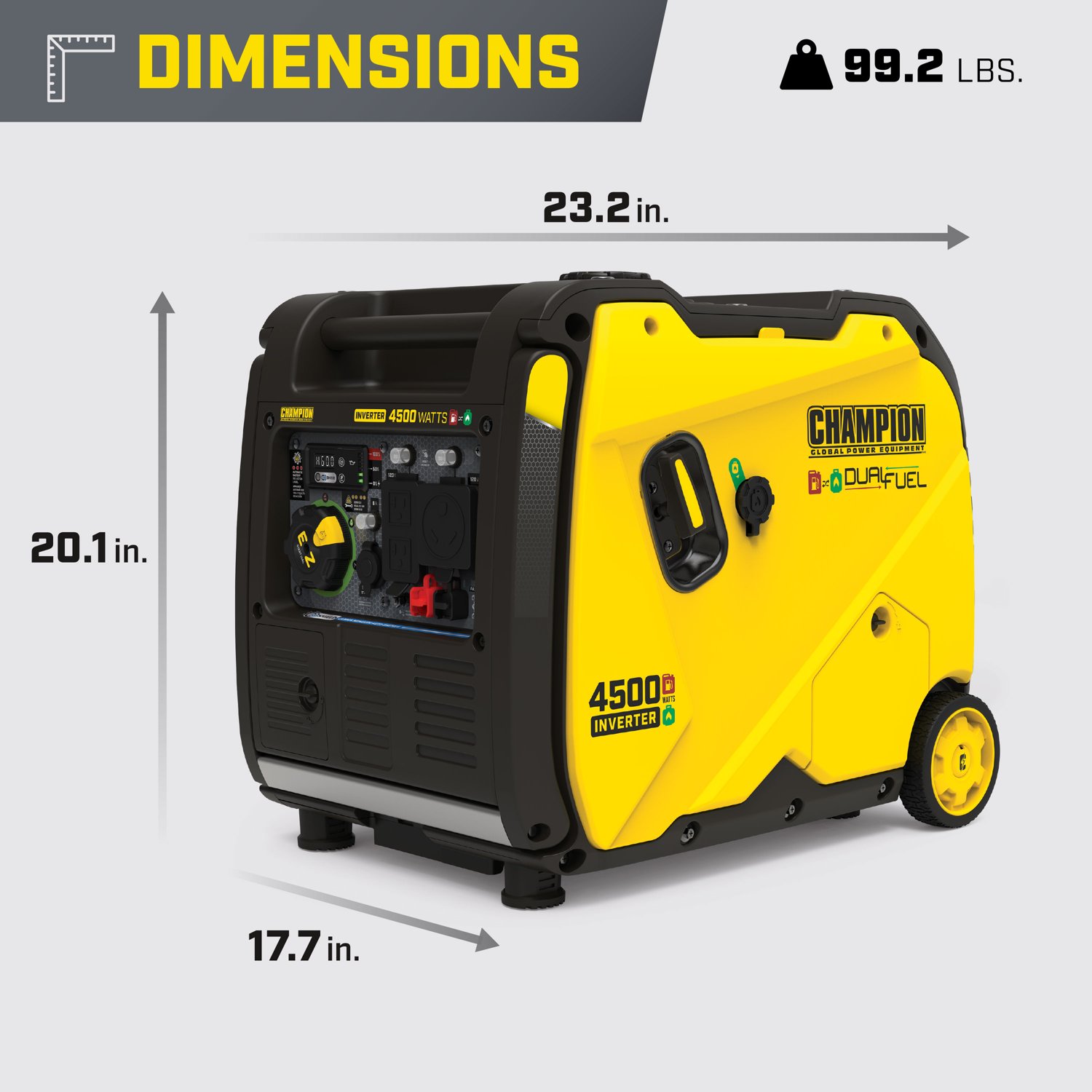 Champion Power Equipment 4,500W Electric Start Dual Fuel RV Ready Inverter Generator - view number 5