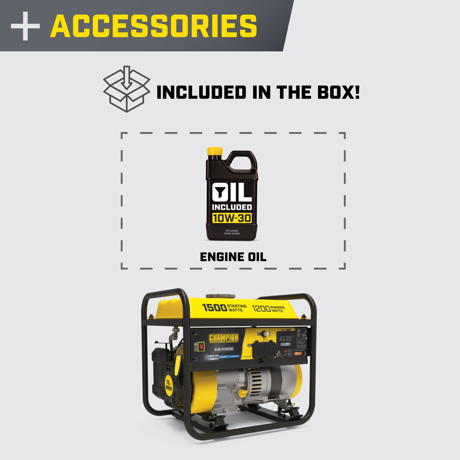 Champion Power Equipment 1,200W Portable Generator - view number 4