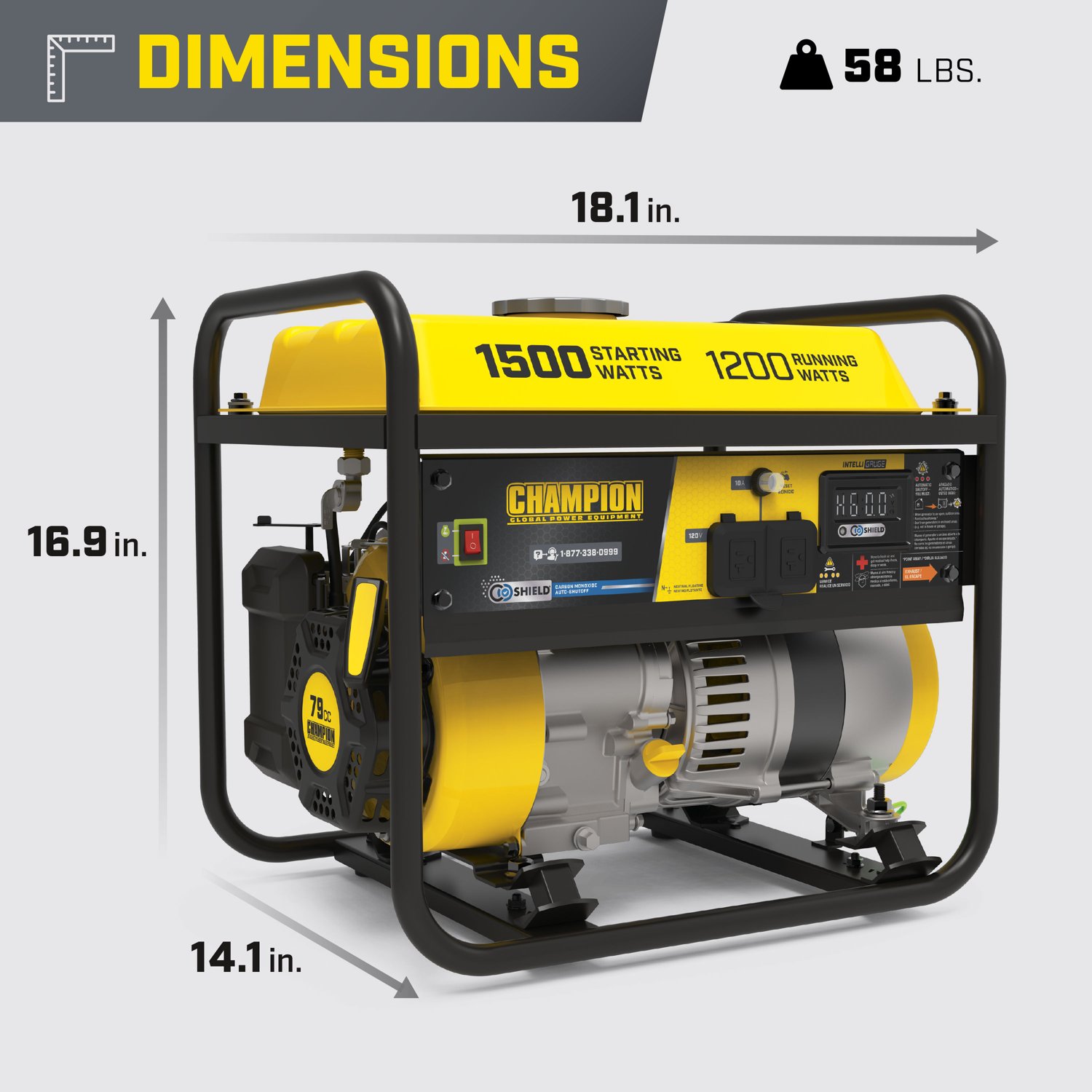 Champion Power Equipment 1,200W Portable Generator - view number 5