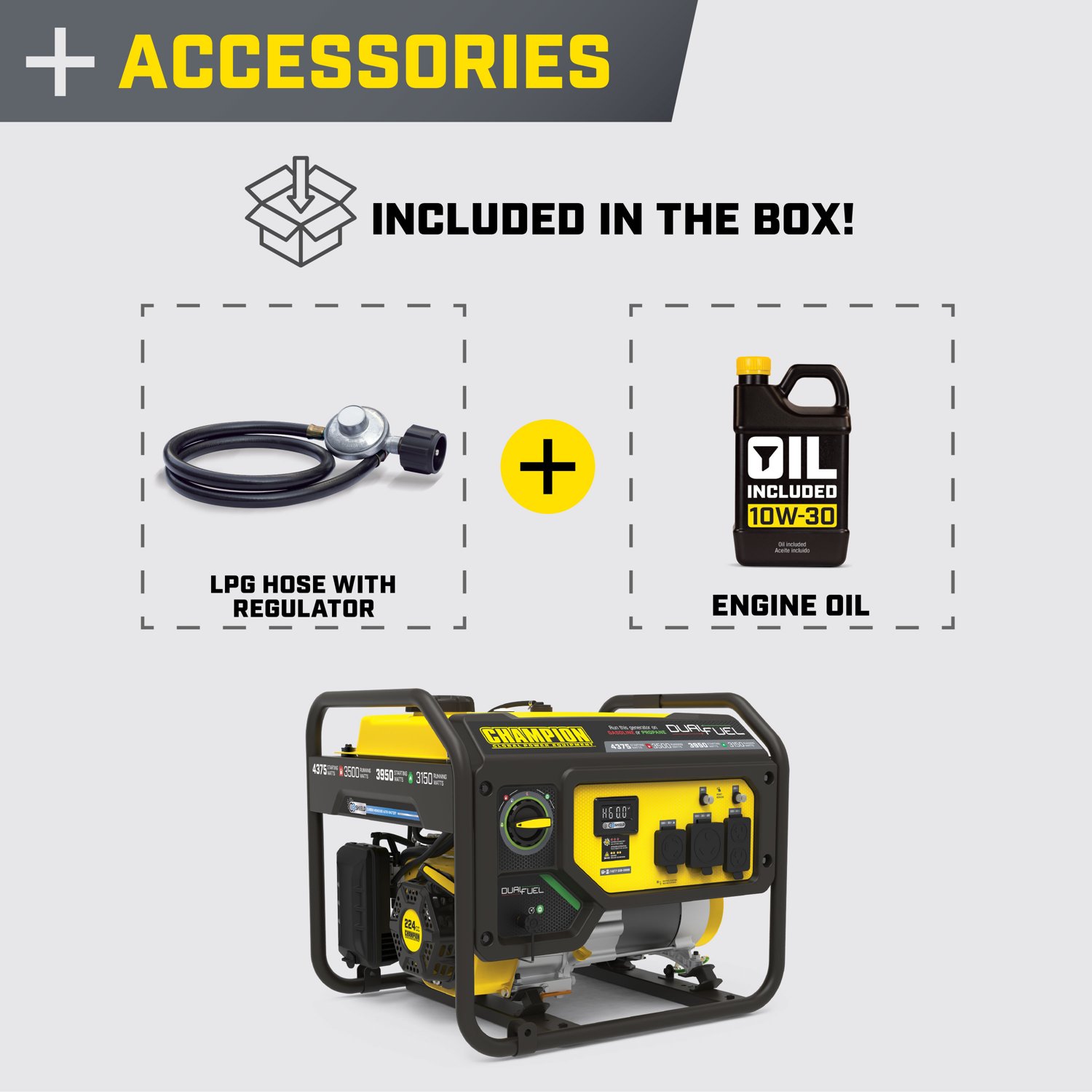 Champion Power Equipment 3,500W Dual Fuel RV Ready Portable Generator - view number 3