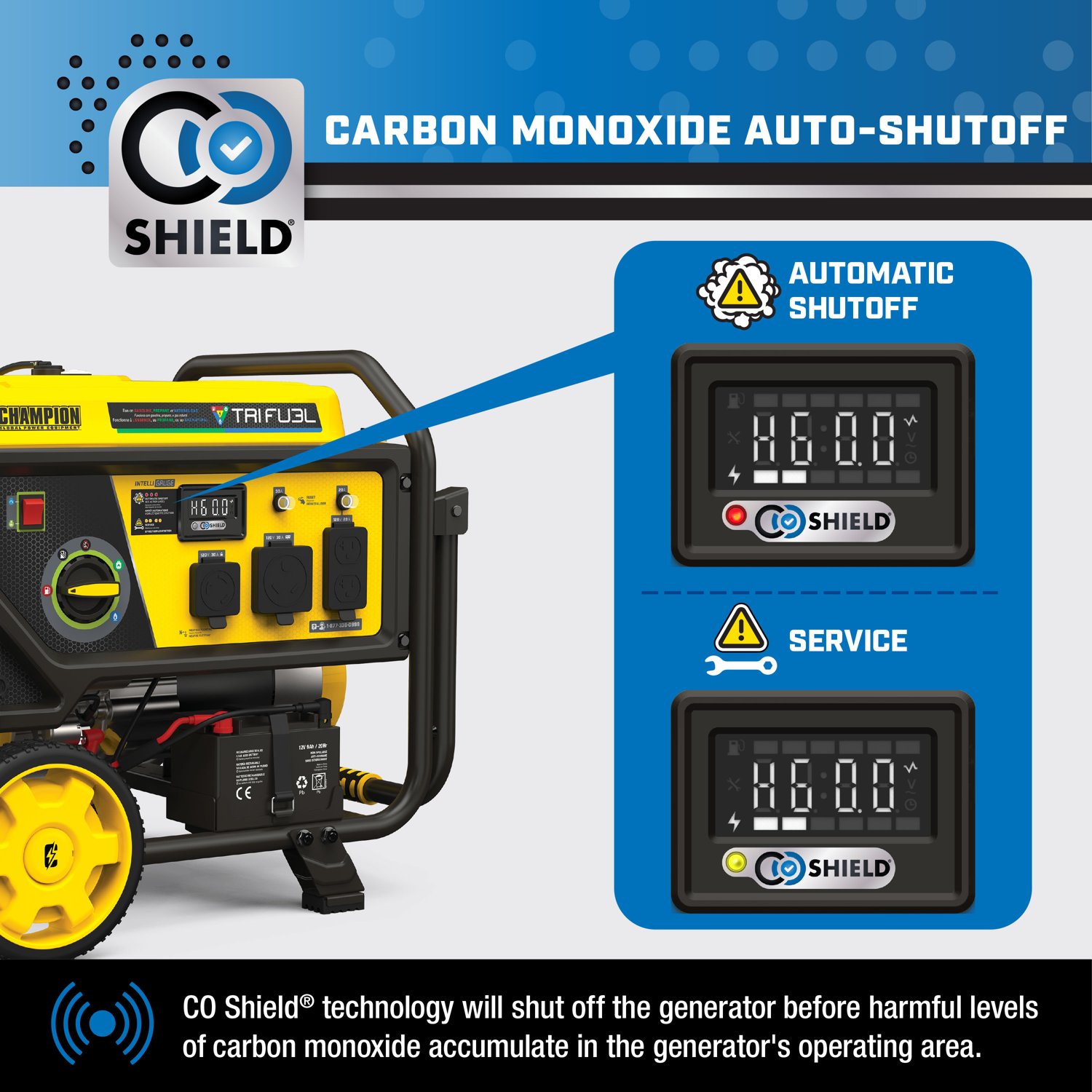 Champion Power Equipment 4,000W Electric Start Tri Fuel RV Ready Generator                                                       - view number 2