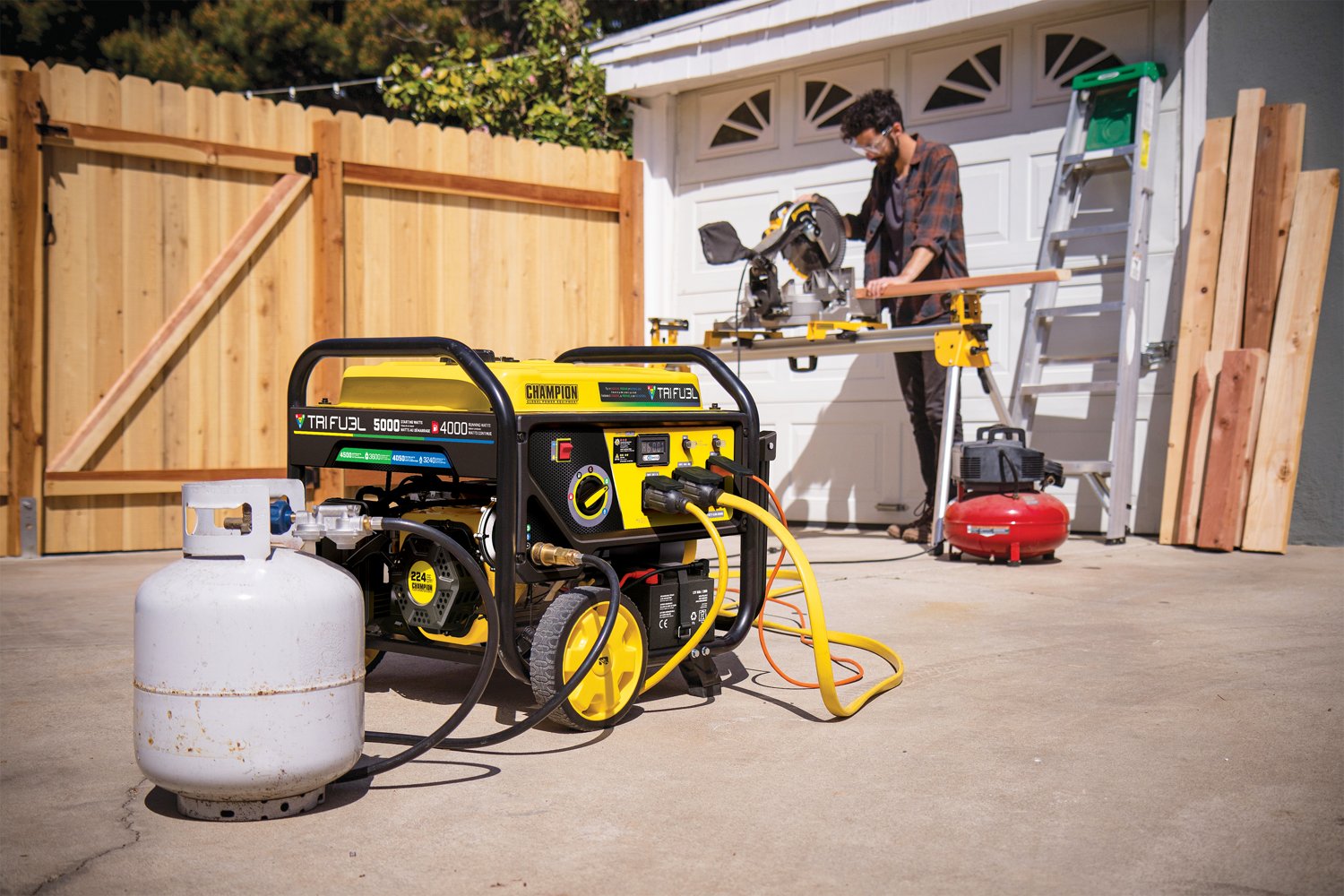 Champion Power Equipment 4,000W Electric Start Tri Fuel RV Ready Generator                                                       - view number 6