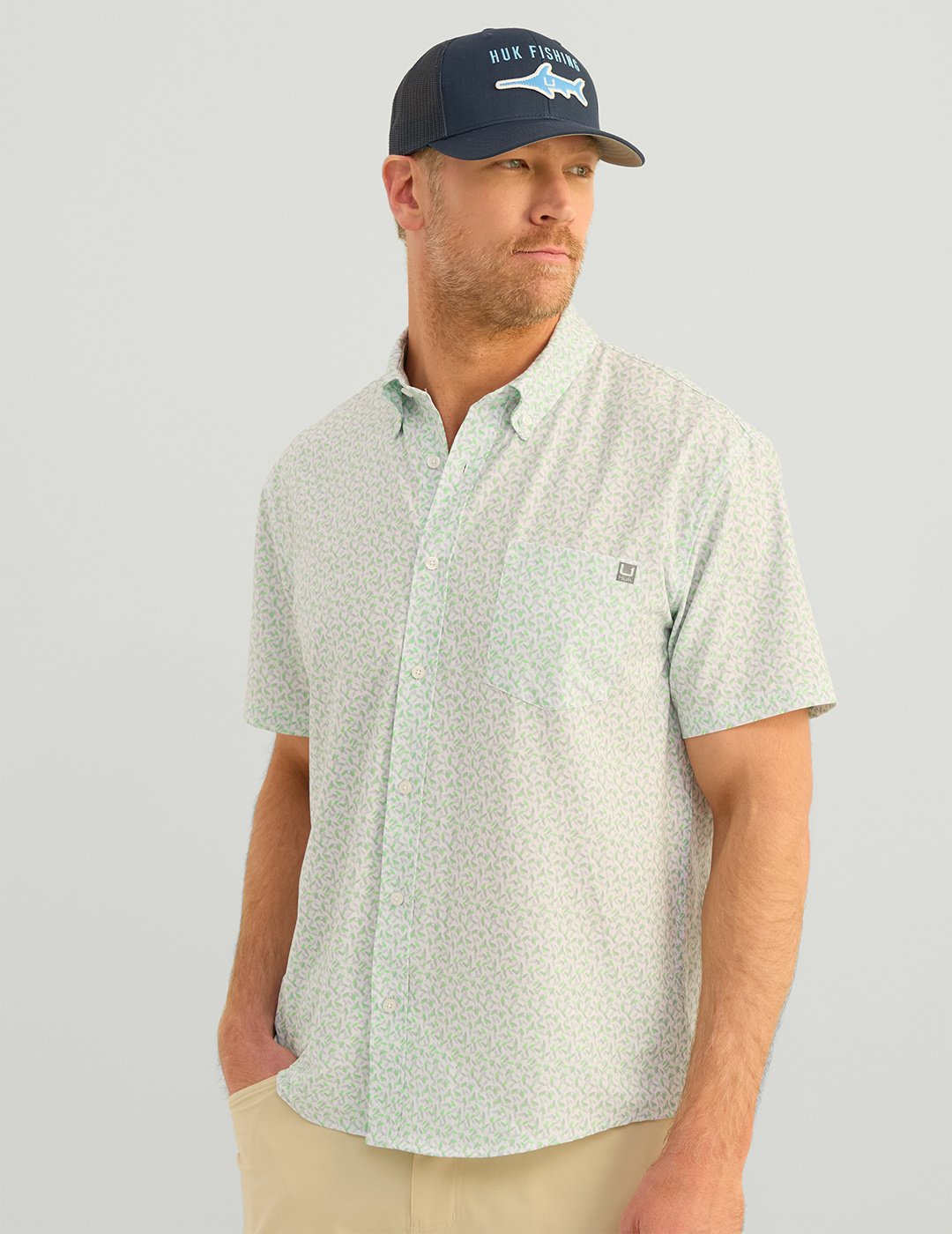 HUK Men's Kona Short Sleeve PRINT Shirt