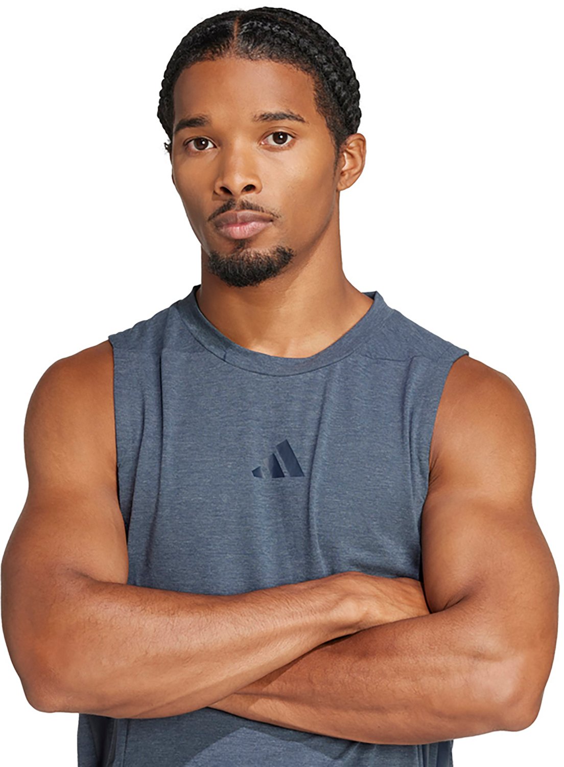 adidas Men's D4T 3-Stripes Tank Top - view number 3