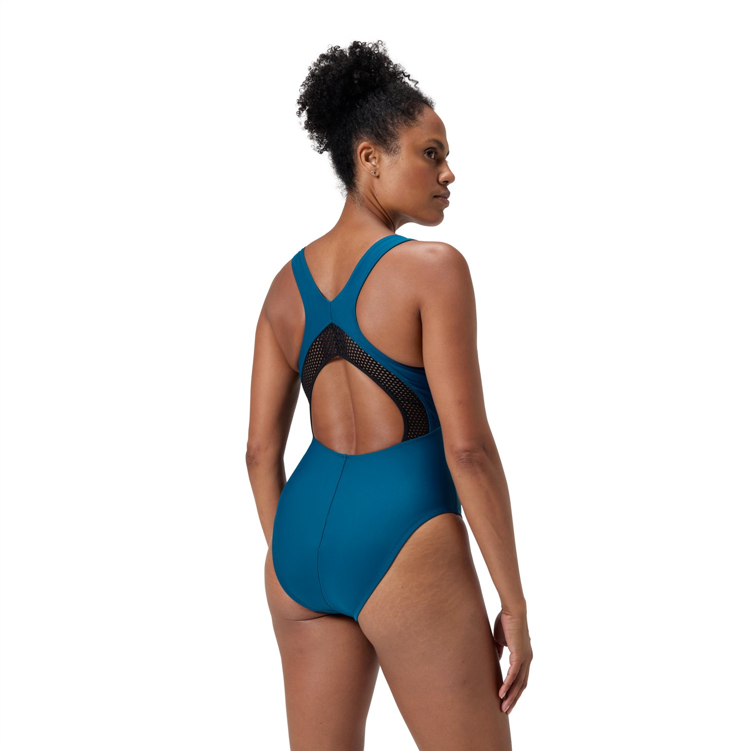 Speedo Women's Solid Scoop Neck Mesh 1-Piece Swimsuit - view number 4