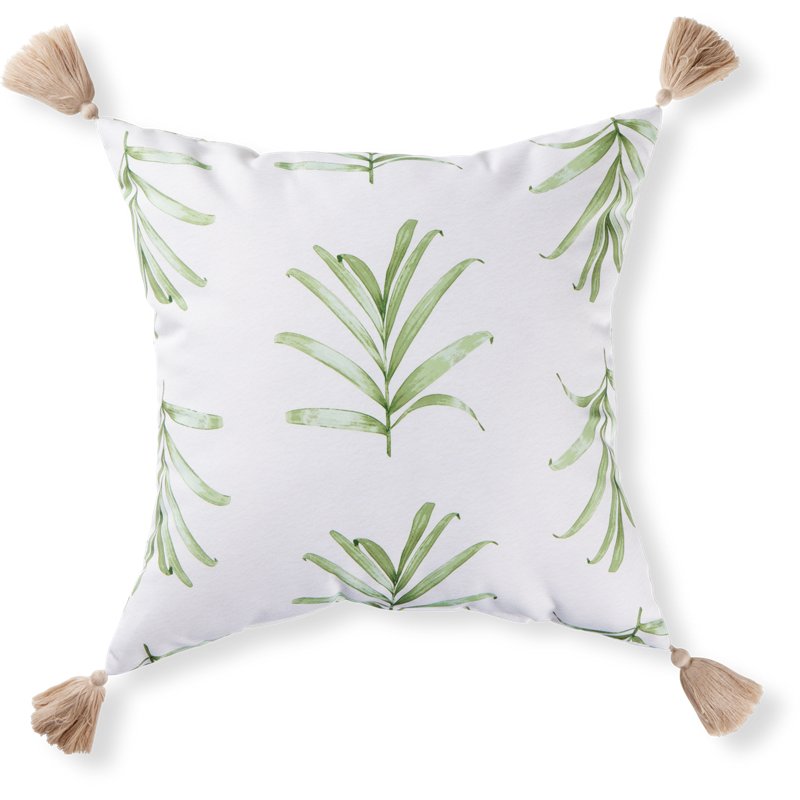 Mosaic 18 in Printed Patio Pillow Beige/Light Green - Patio Accessories/Heating at Academy Sports