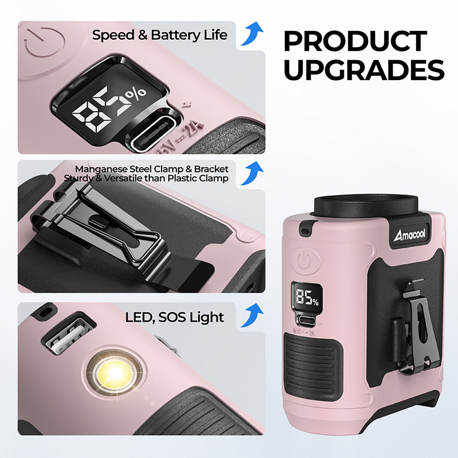 Panergy K50 40-Hour Rechargeable Portable Waist Fan - view number 8