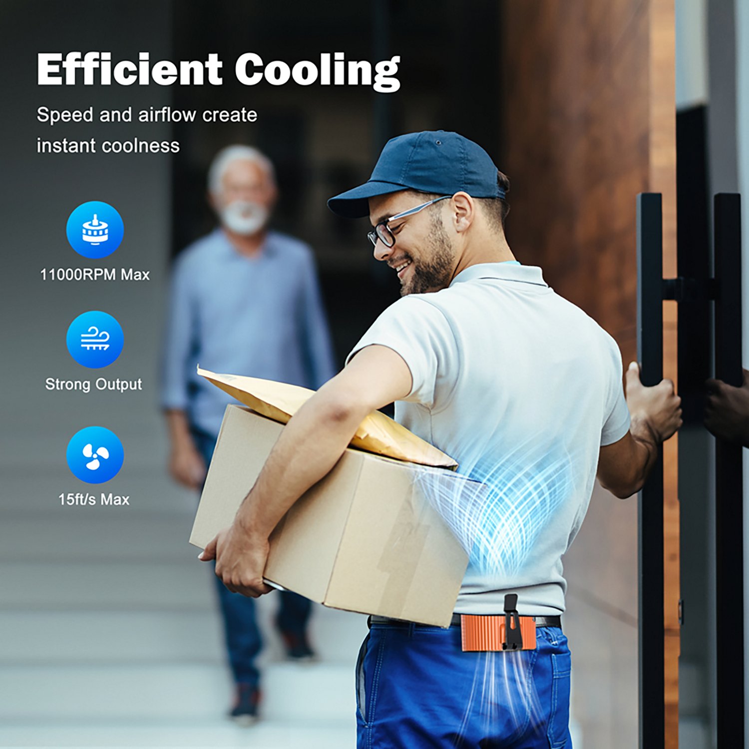 Panergy K20 20-Hour Rechargeable Portable Waist Fan - view number 4