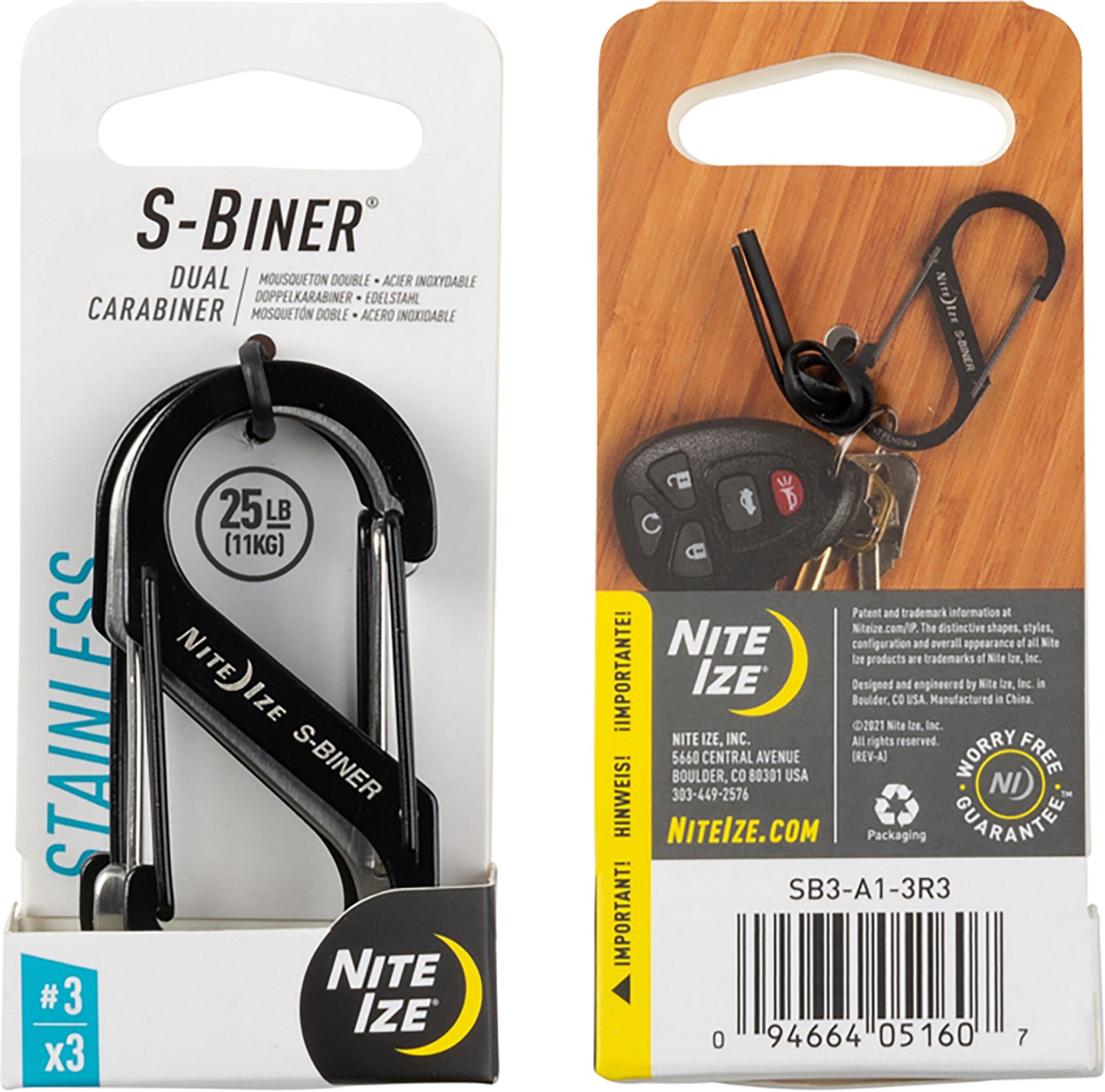 Nite Ize S-Biner Stainless Steel Dual Carabiner #3 3-Pack - view number 2