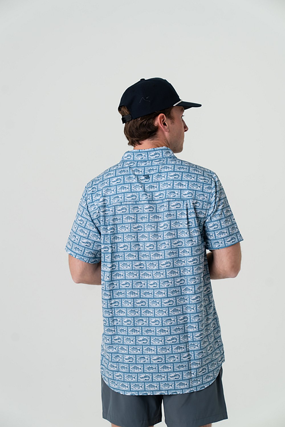 BURLEBO Men's Performance Button-Up Short Sleeve Shirt                                                                           - view number 2