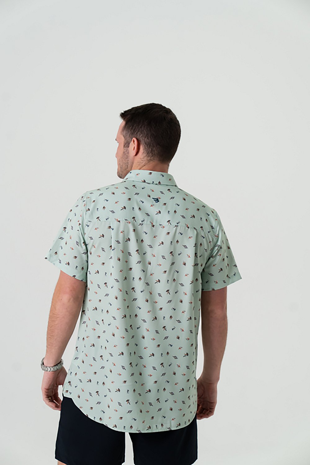 BURLEBO Men's Performance Button-Up Short Sleeve Shirt                                                                           - view number 2