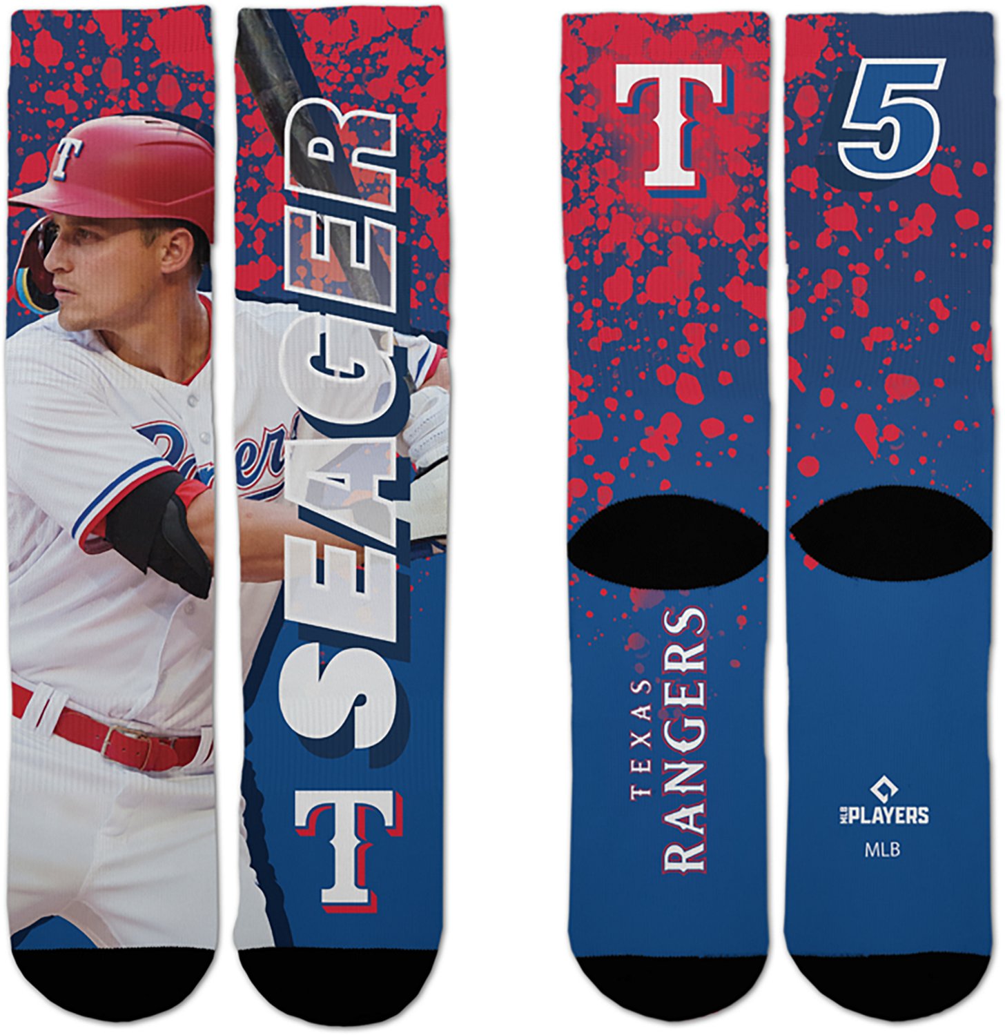 For Bare Feet Youth Texas Rangers Corey Seager Road Warrior Player Crew Socks