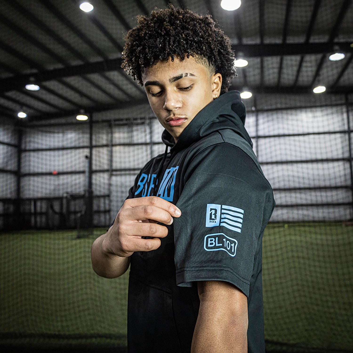 Baseball Lifestyle 101 Youth BSBL-SZN Short Sleeve Hoodie                                                                        - view number 4