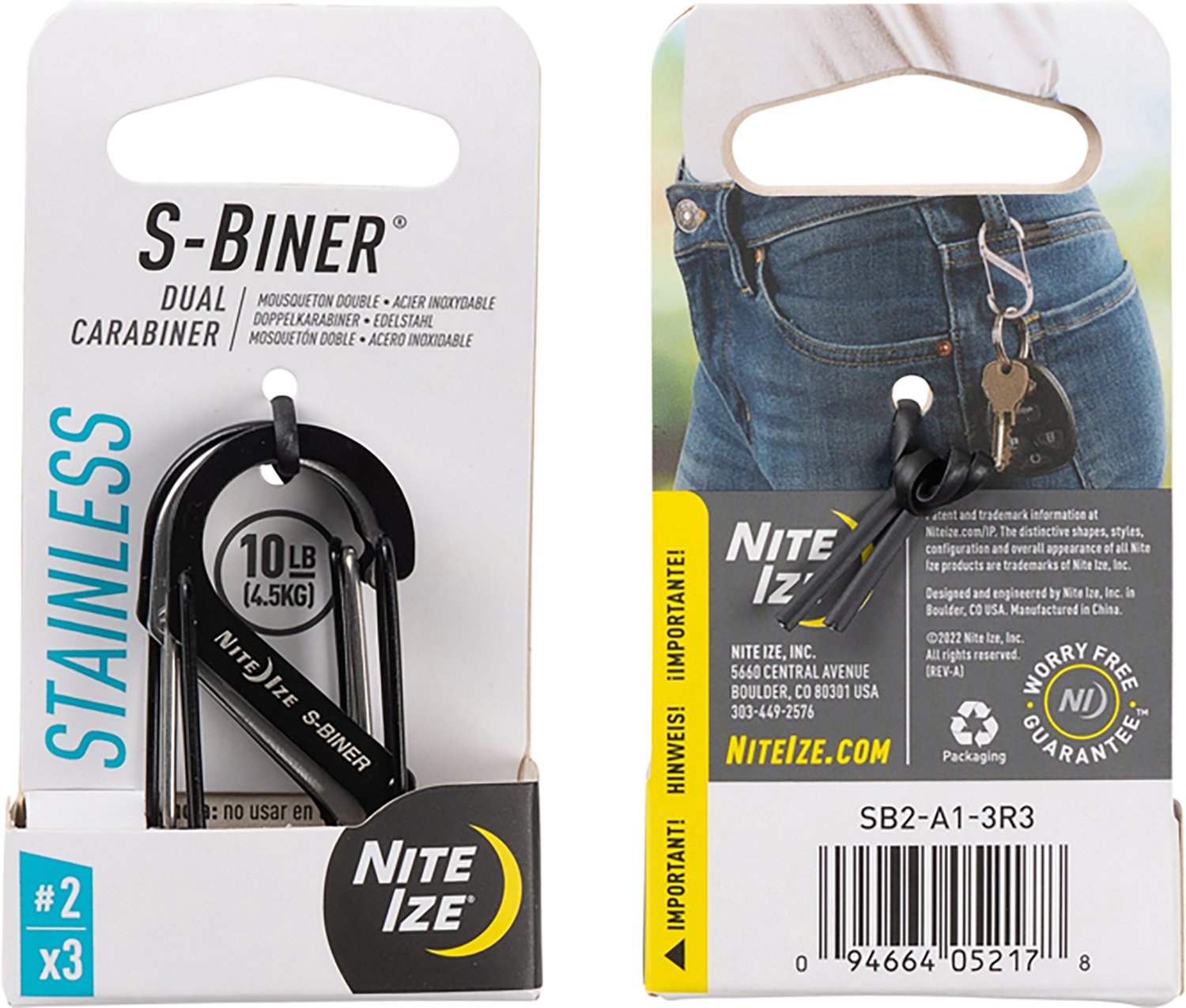 Nite Ize S-Biner Stainless Steel Dual Carabiners 3-Pack - view number 2